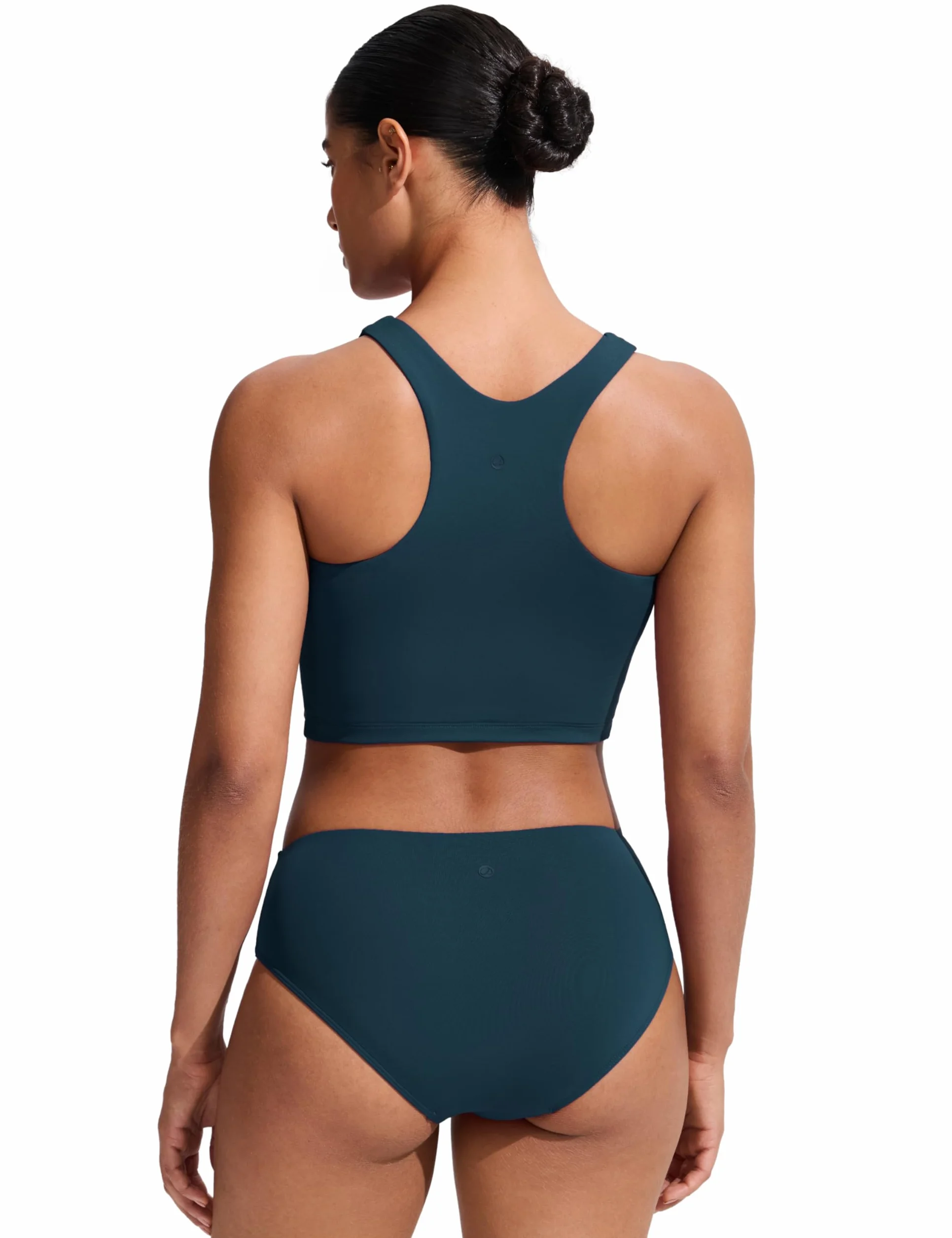 CRZ YOGA Damskie Racerback Bikini Topy Quick Dry Skromny Strój kąpielowy Top Sport Wyściełany garnitur kąpielowy