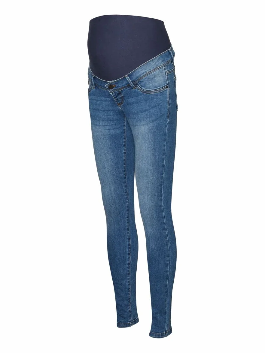 MAMALICIOUS Mlmila Slim Medium Blue Jeans A. Noos - spodnie jeansowe Kobiety