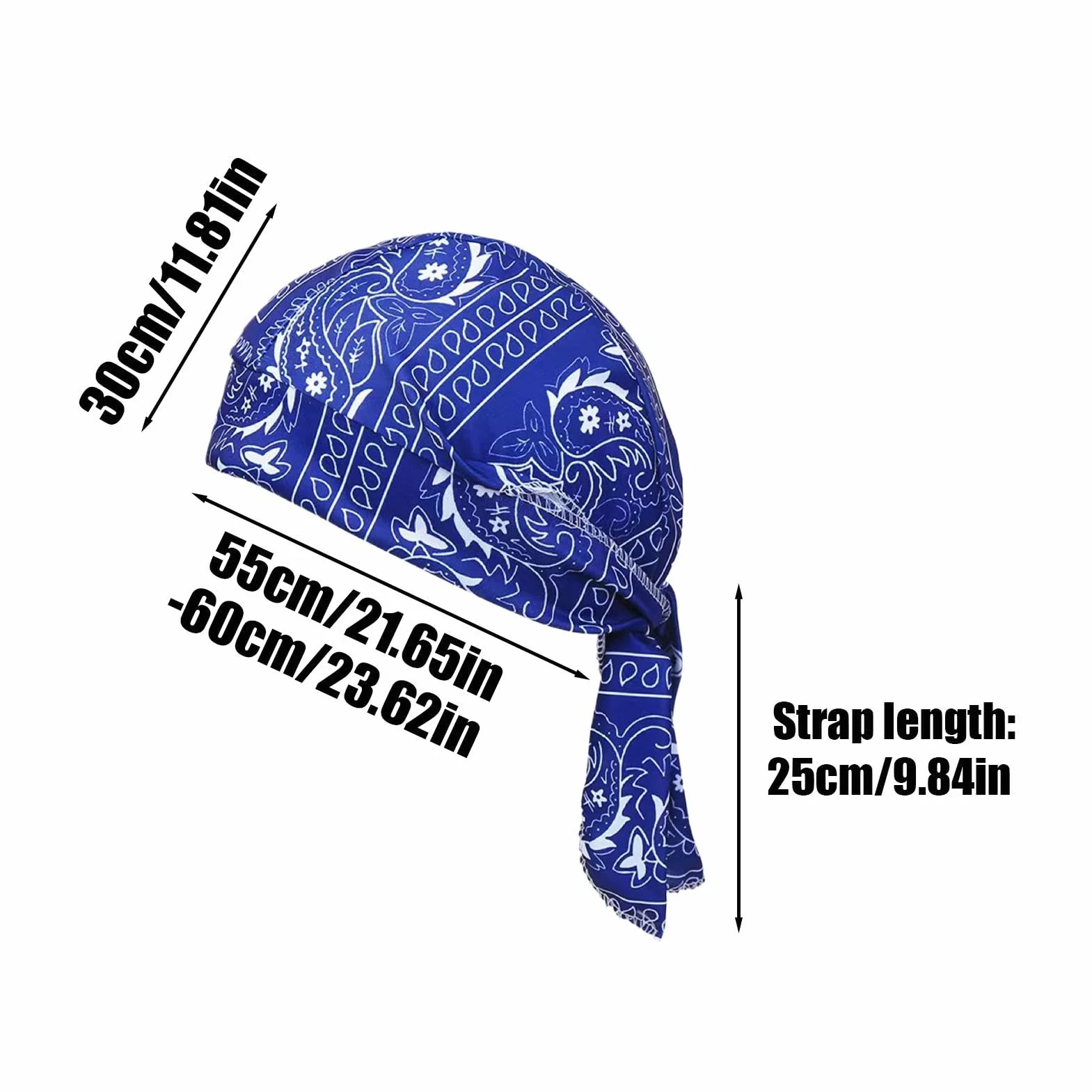Czapka piracka dla kobiet, oddychaj?ca czapka kapitana pirata, 50-60 cm, odporna promieniowanie UV, elastyczna czapka z tkaniny, stylowa w?drówki, jazda rowerze, owijanie w?osów, akcesoria do