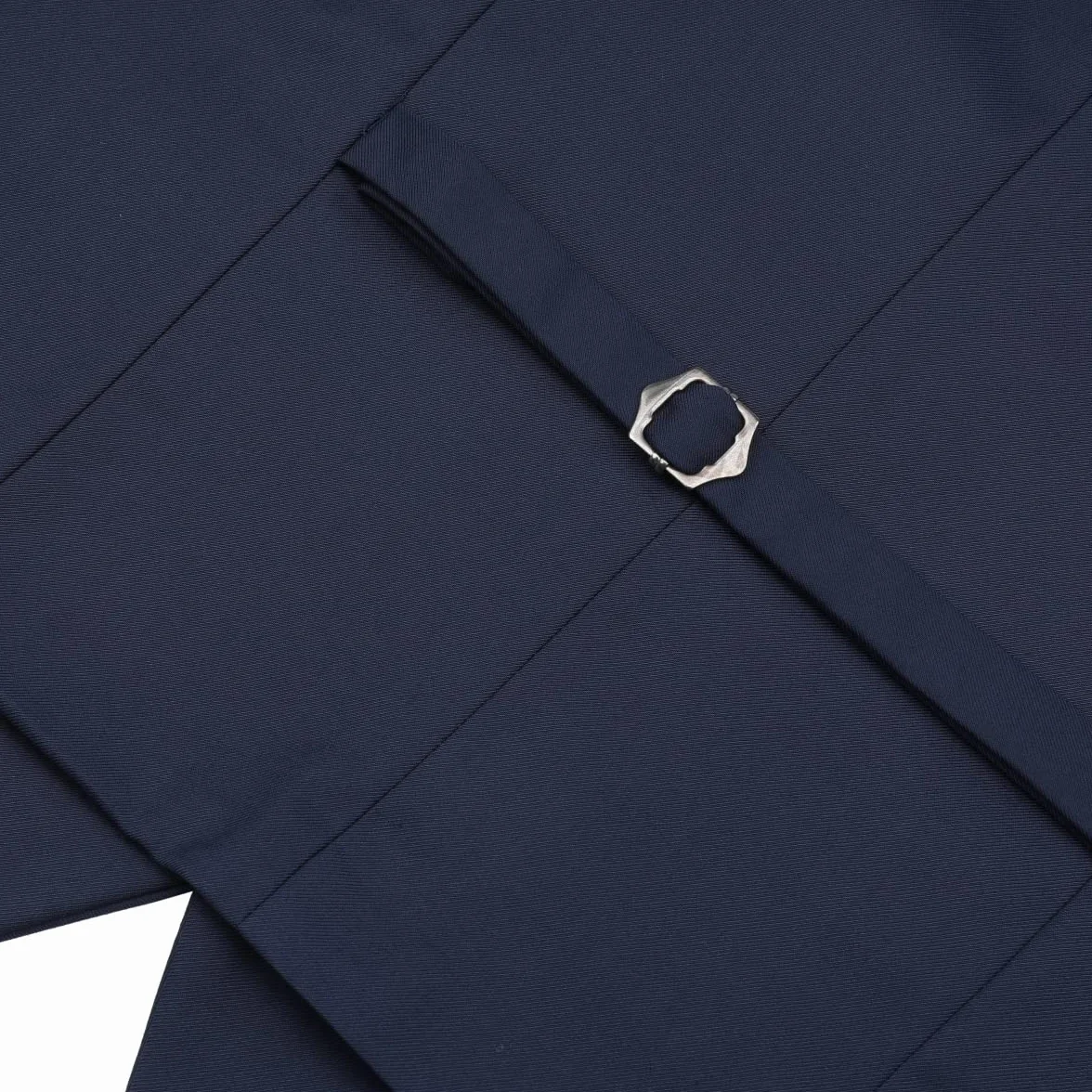 Sliktaa Męski garnitur 3-częściowy, krój slim fit, jednokolorowy, biznesowy kołnierz, klasyczna tunika