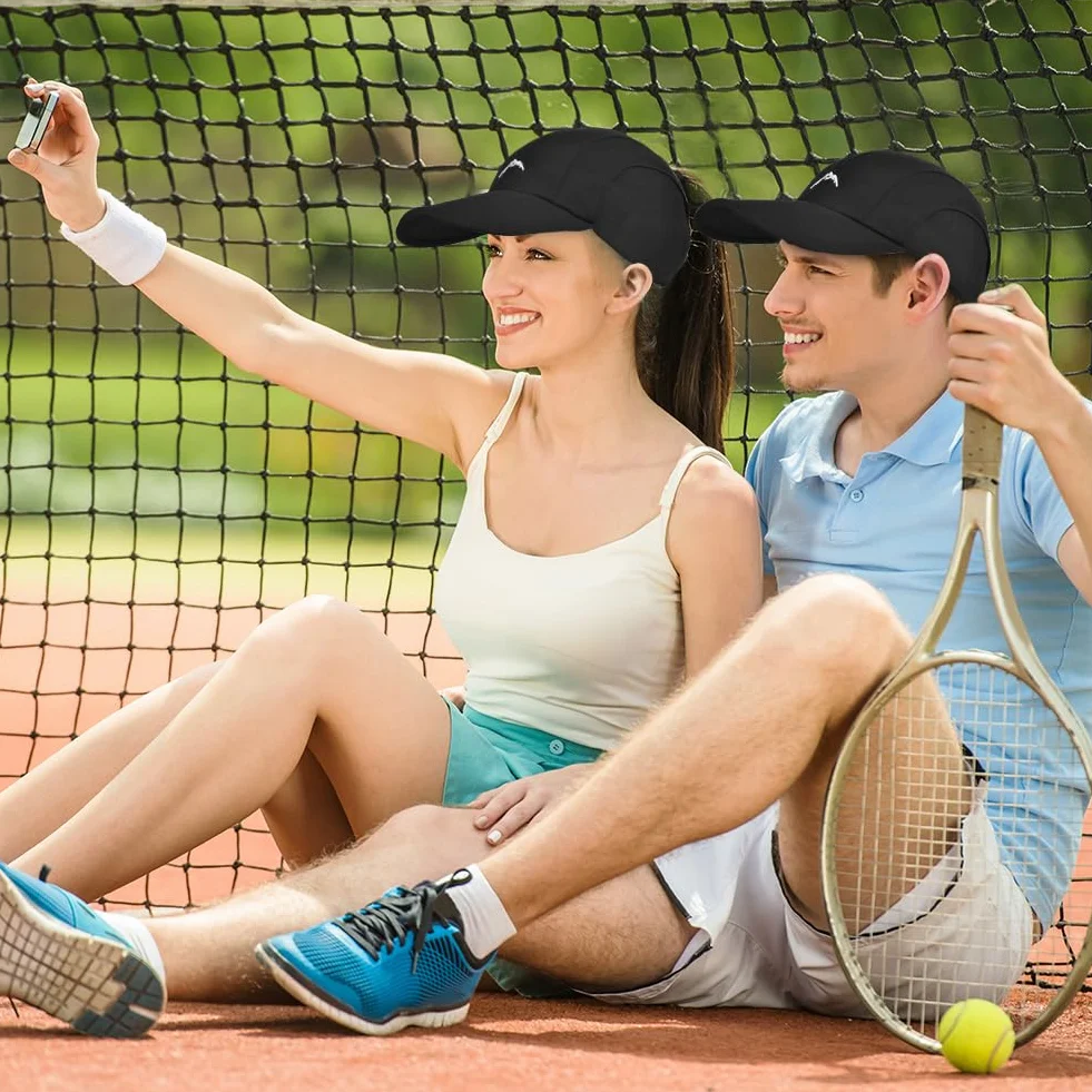 AUYAO Czapka baseballowa unisex, składana, regulowana, z płótna, męska, damska, casual, oddychająca, czarna, ochrona przeciwsłoneczna, czapka sportowa, na świeżym powietrzu, czapki, męskie czapki