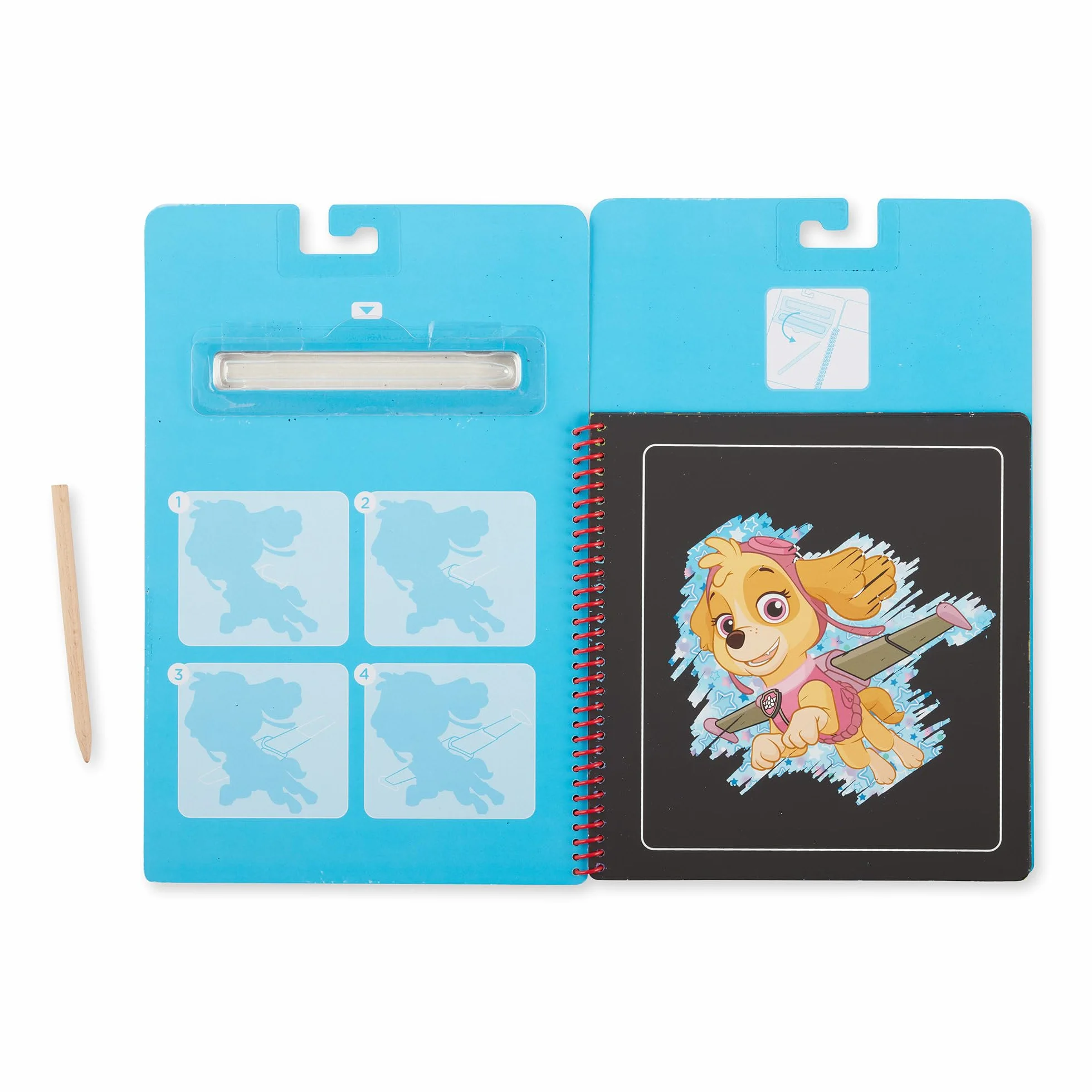Melissa & Doug PAW Patrol Skye | Zdrapki | Rękodzieło | Prezent świąteczny | Sztuka do zdrapywania | Sztuka i rzemiosło | 4+ | Prezent dla chłopca lub dziewczyny