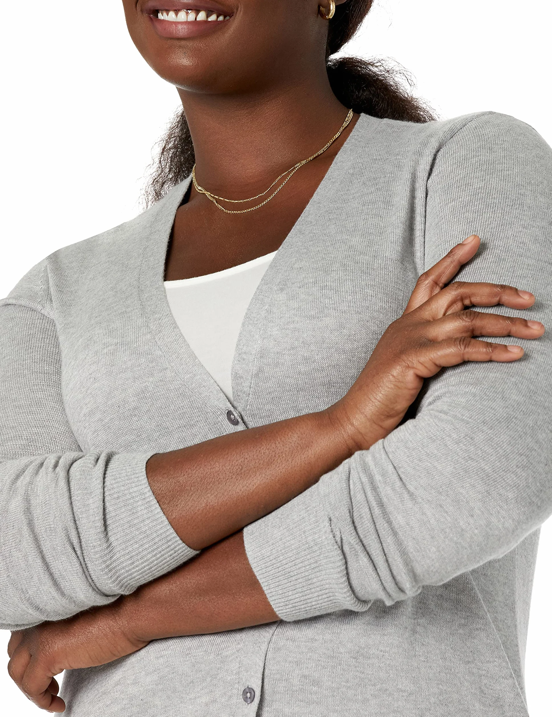 Amazon Essentials Kobiety Lekki kardigan z dekoltem w serek (dostępny w wersji Plus Size)