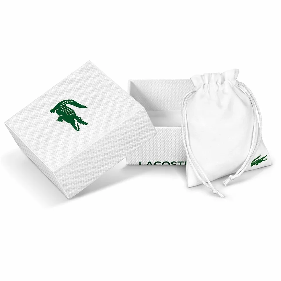 Lacoste METROPOLE Collection Link Bransoletka ze stali nierdzewnej ozdobiona wzorem petit piqué - dostępna dla niego i dla niej