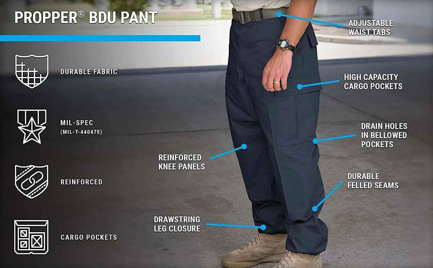 Propper Męskie spodnie BDU – guziki Fly Pant