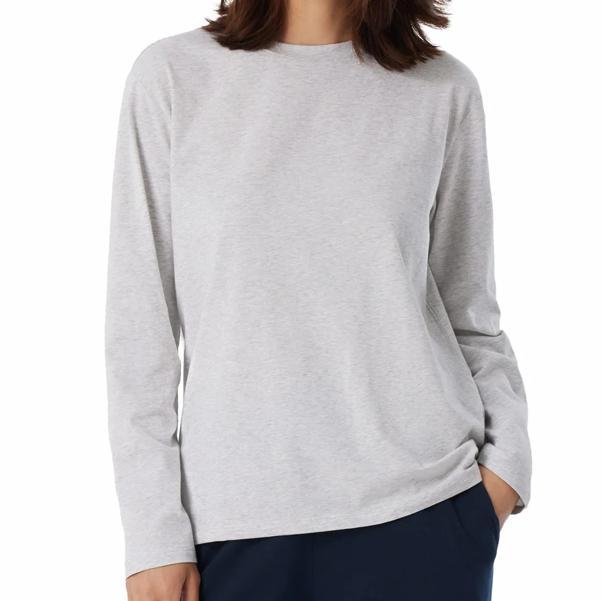 Schiesser Damen Schlafshirt langarm Baumwolle - Mix + Relax