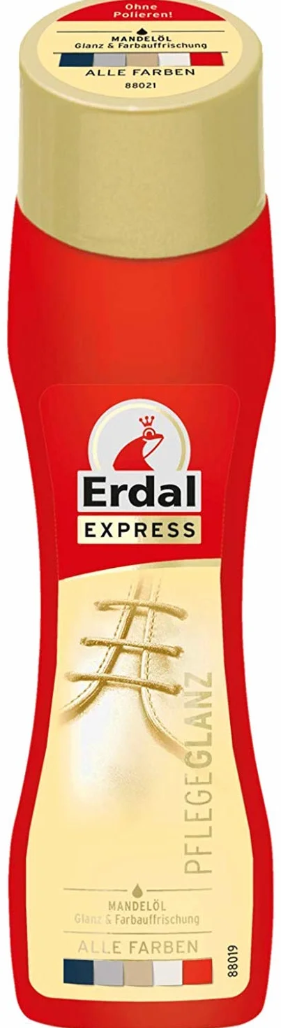 Erdal 2 x Express pielęgnacyjny połysk wszystkie kolory i czarny pasta do butów, olejek migdałowy odświeżający