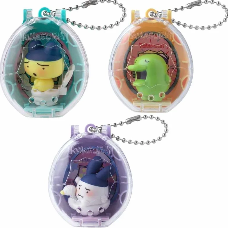 Tamagotchi Collectibles Series 1 Figurki czasowe na kupę, 1 z 6 postaci do zebrania, z gablotą i naklejką, wiek od 6 lat