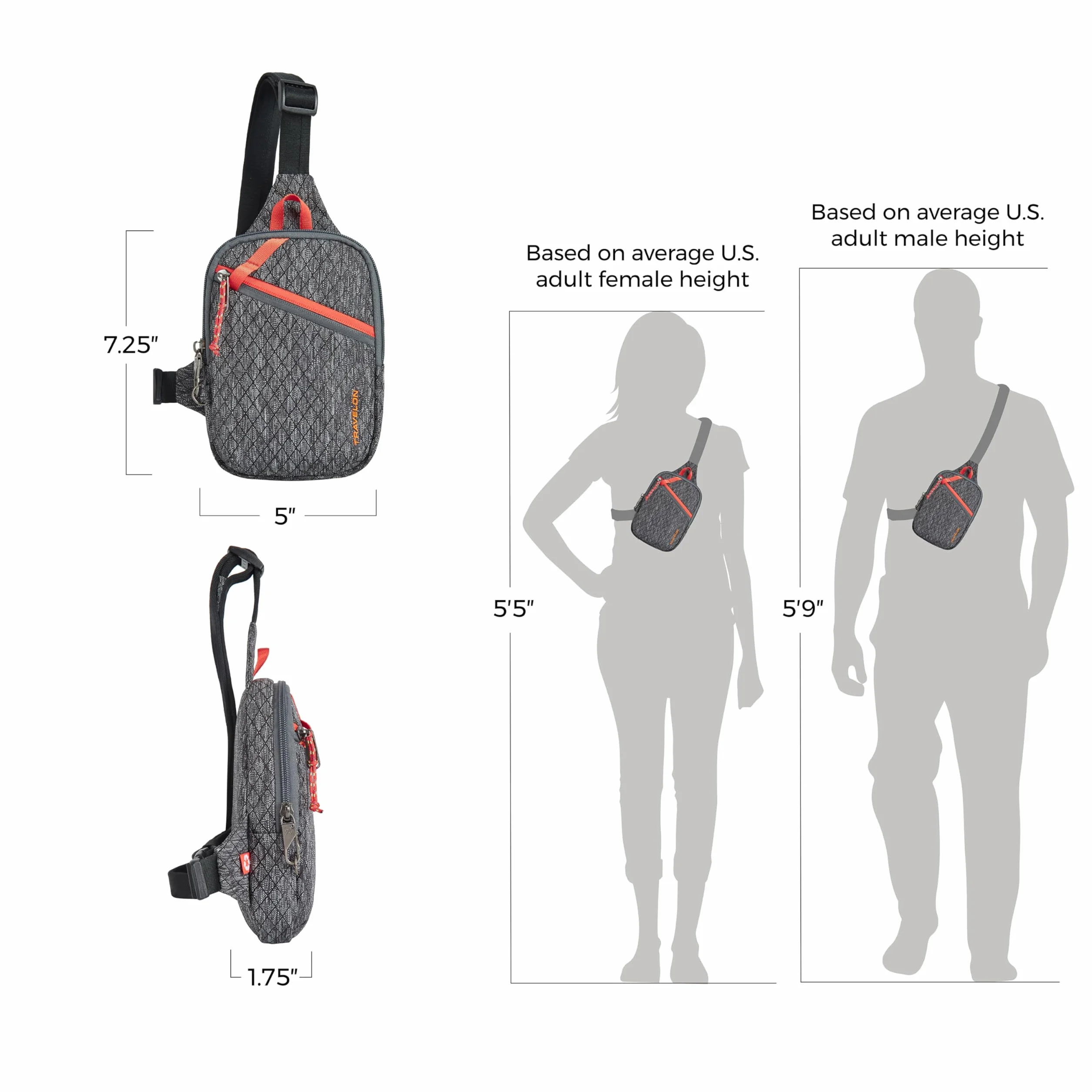 Travelon Sling Unisex-dorosły Greenlander Anti-theft Compact Sling