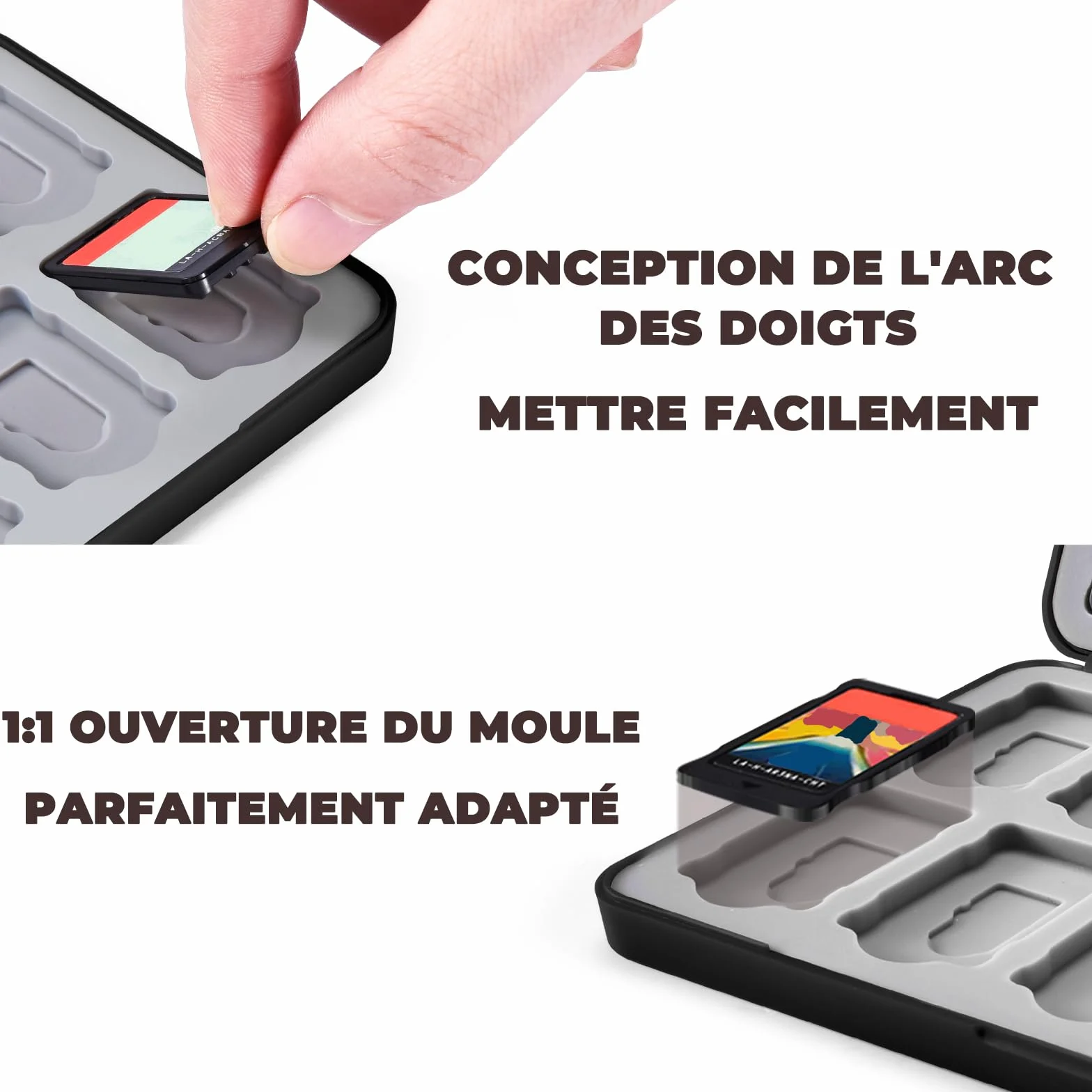 PALPOW Etui kompatybilne z Nintendo Switch 2 na 24 karty do gier i 24 Micro SD, pokrowiec na laptopa brązowy czarny