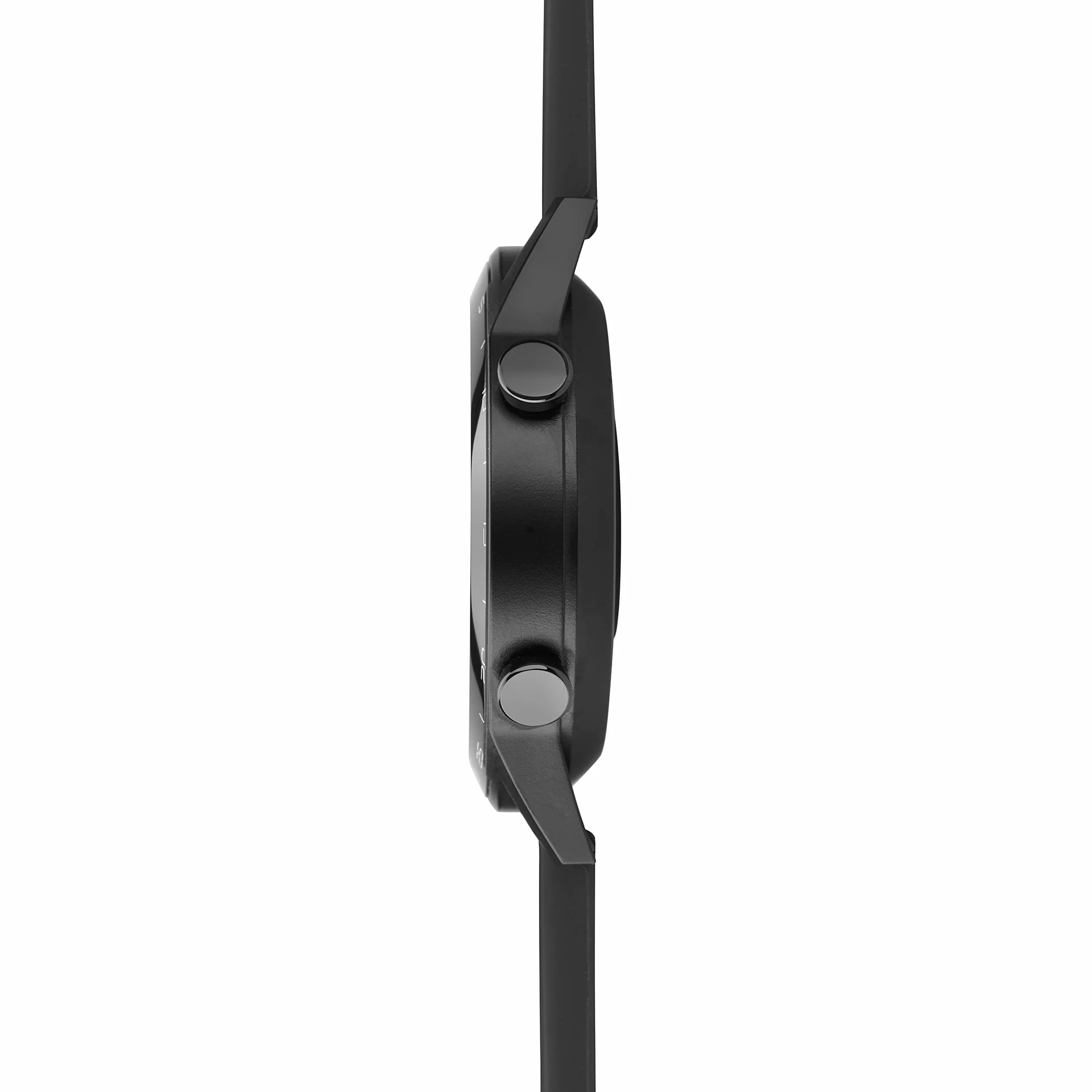 Sekonda Męski smartwatch 45 mm z pulsometrem i monitorem snu, codzienna aktywność, sport, muzyka, funkcja pogody i wiadomości, z gumowym paskiem., Czarny, Casual