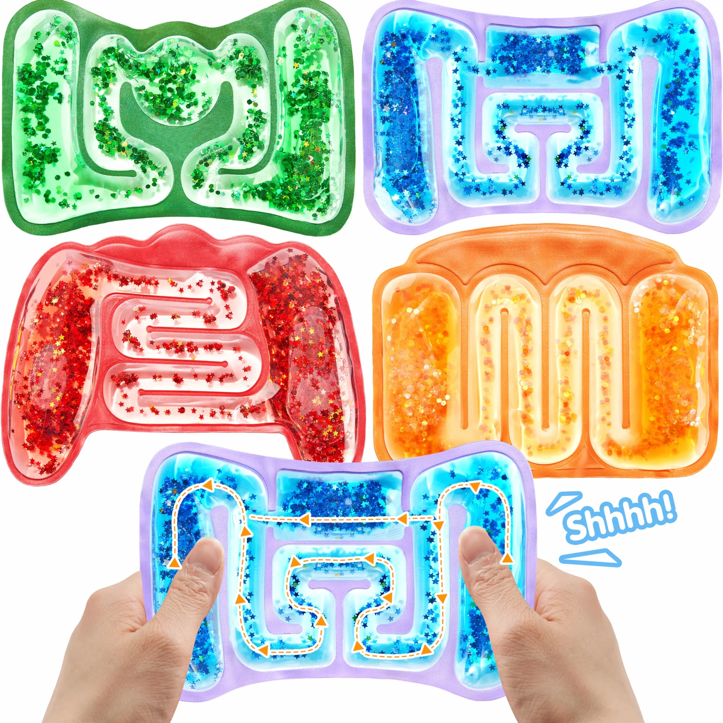 JOYIN Zabawki sensoryczne Fidget dla dzieci, autyzm, rurki sensoryczne, mięciutkie zabawki dla dzieci, autyzm, nadpobudliwość, łagodzenie stresu, do klasy, upominki na imprezę, 4 szt