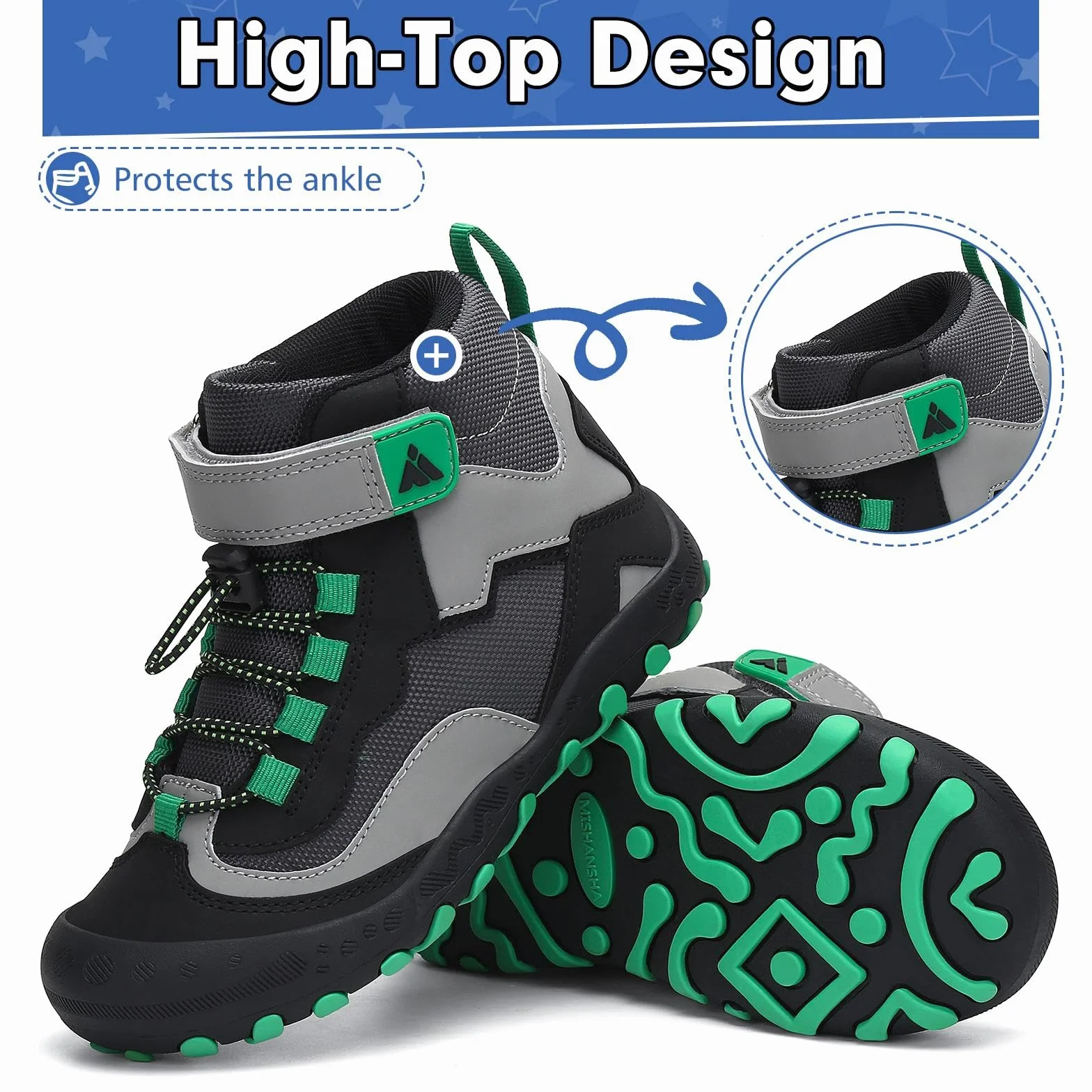 Mishansha Dziewczęce Buty trekkingowe Lekkie Oddychające Buty trekkingowe dla dzieci Outdoor Multisport Buty Rozmiar 24-38 EU