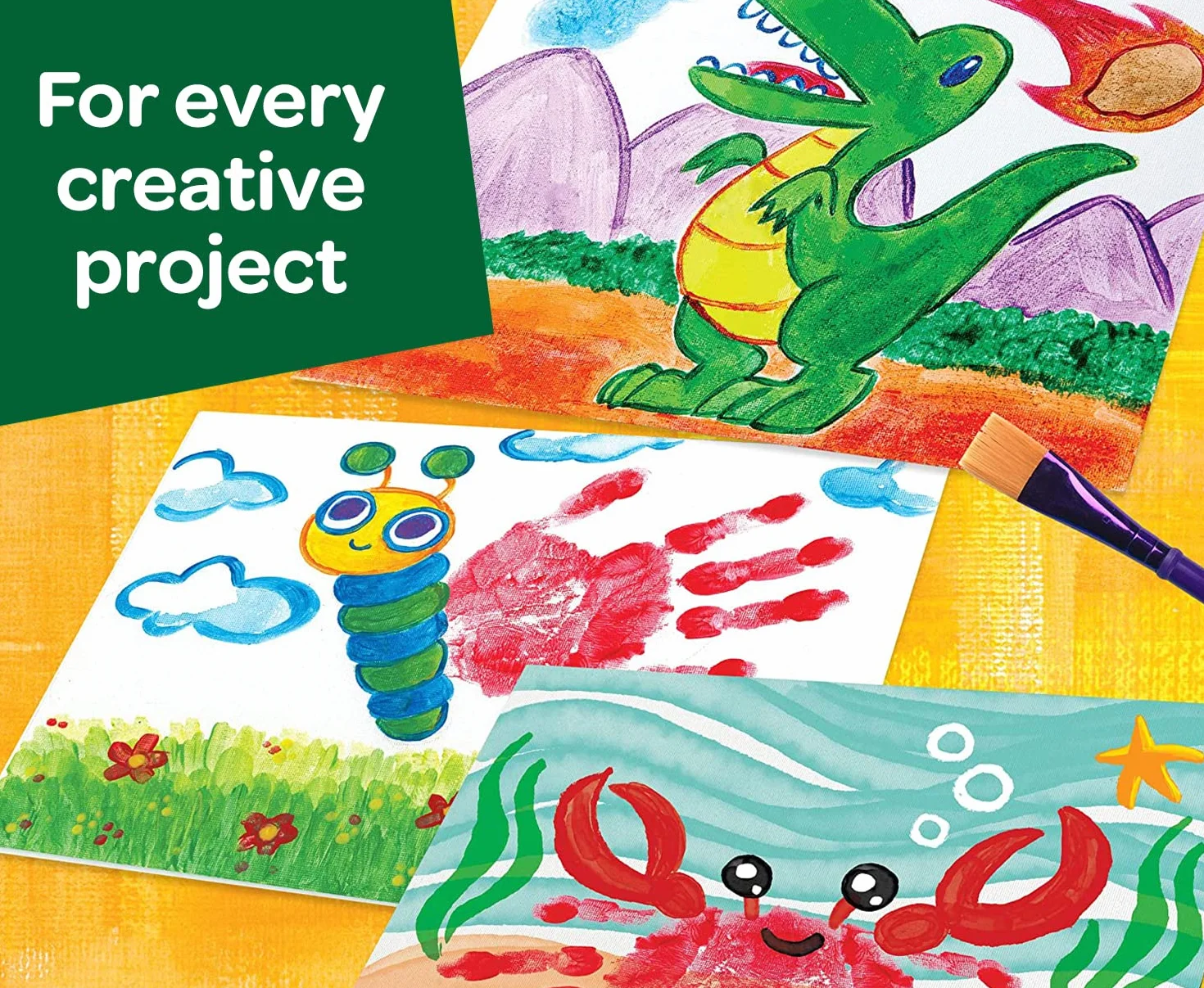 Crayola - Zmywalne kredki dla dzieci, opakowanie 10 słoiczków 59 ml, zalecany wiek: od 3 lat