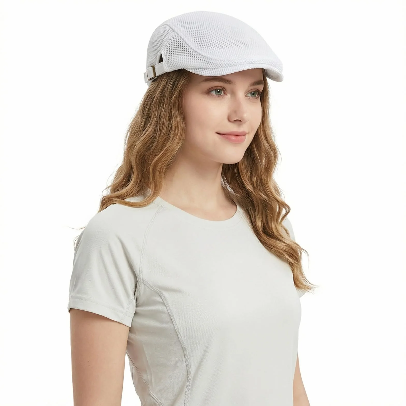 Unisex czapka z daszkiem, czapka beret, oddychająca siateczka, płaska czapka, męska letnia cienka czapka Gatsby Newsboy, beret, kaszkiet męski, letnia czapka sportowa, regulowana 55-60 cm