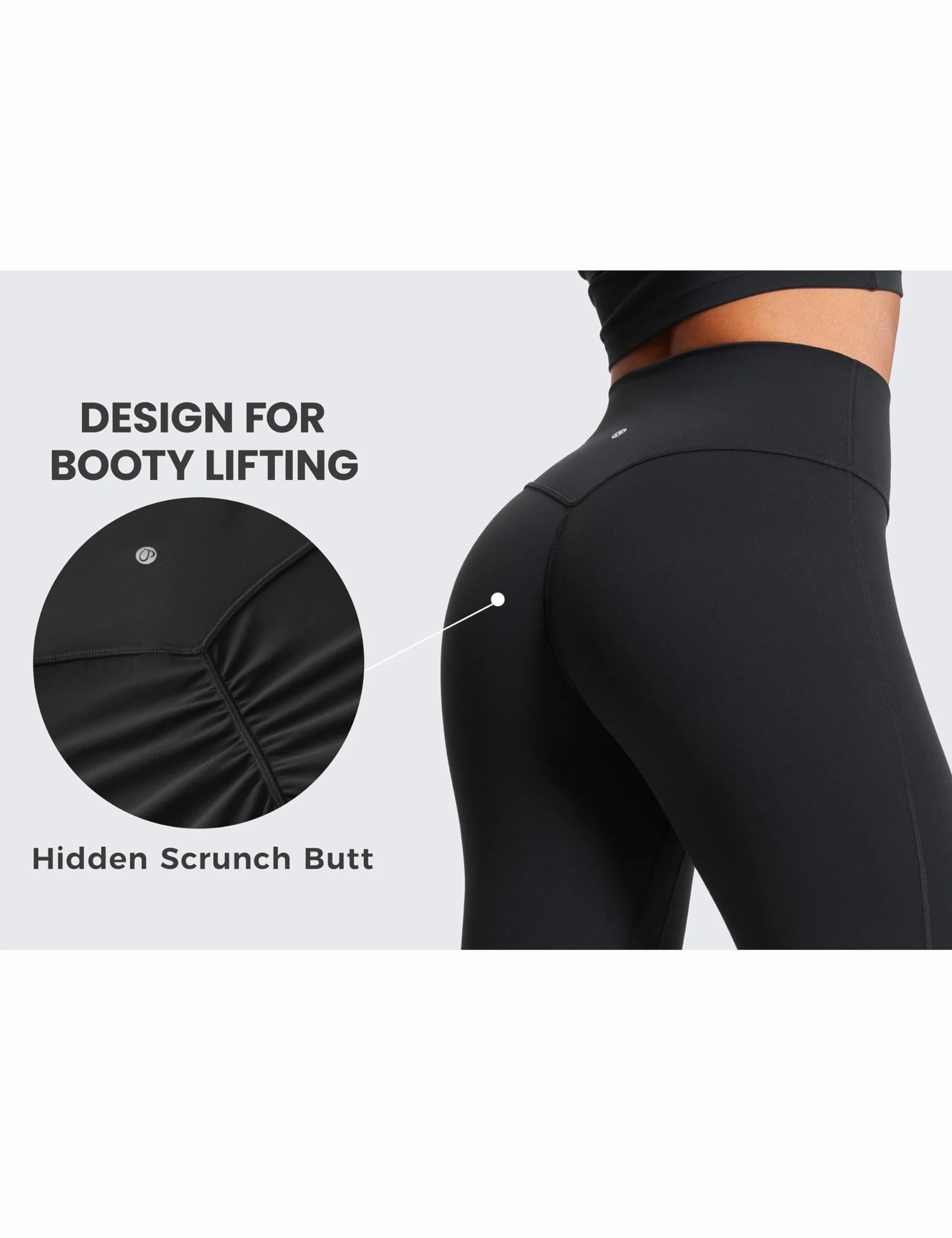 CRZ YOGA Secretsculpt Damskie legginsy Butterlift Scrunch Butt Flare 31" - bez przedniego szwu, z wysokim stanem i rozszerzanymi nogawkami Bootcut