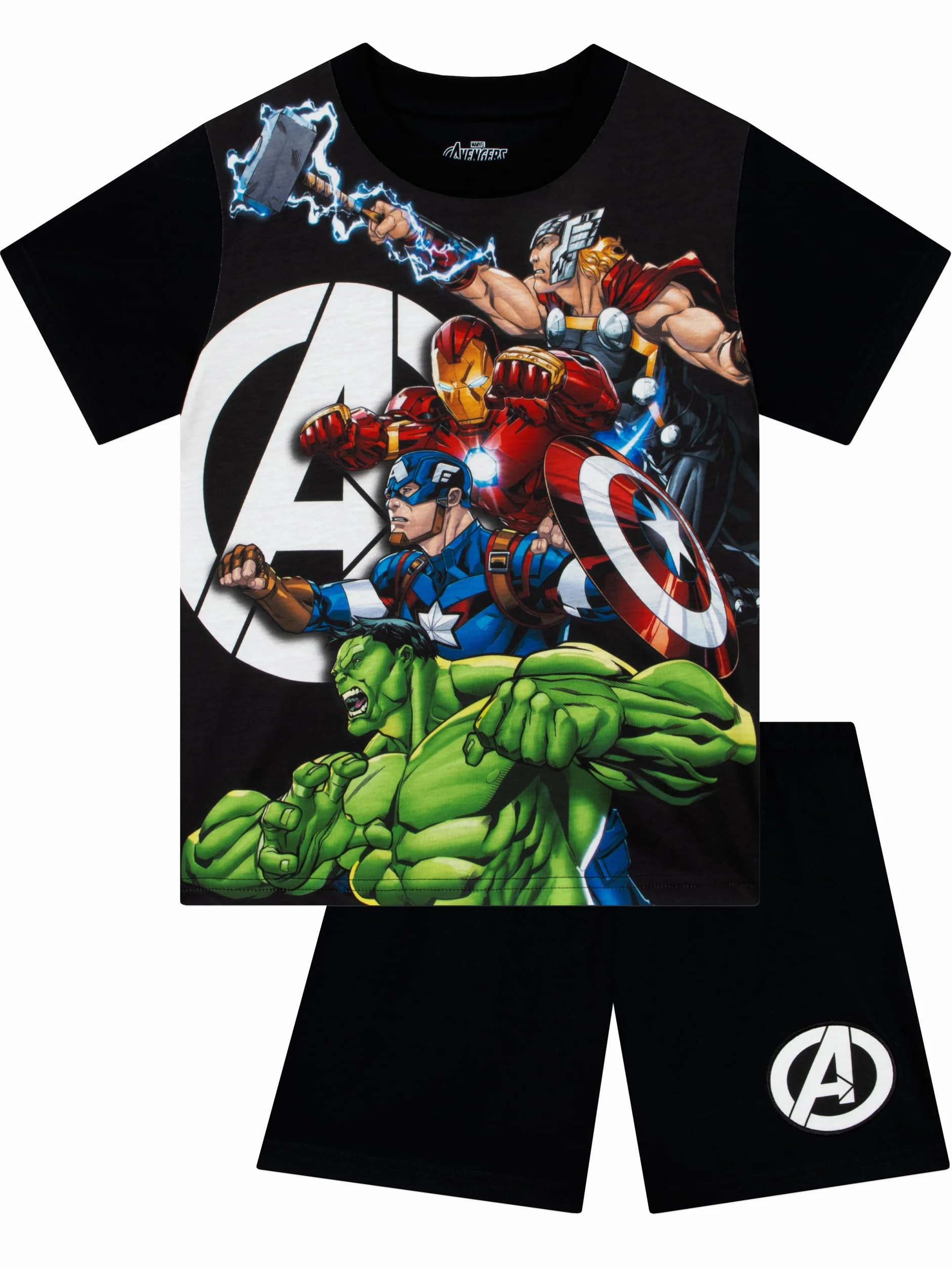 Marvel Piżama Avengers, Letnia Piżama Chłopięca Z Thorem, Kapitanem Ameryką, Hulkiem I Iron Manem, Krótki Komplet Do Spania Dla Dzieci