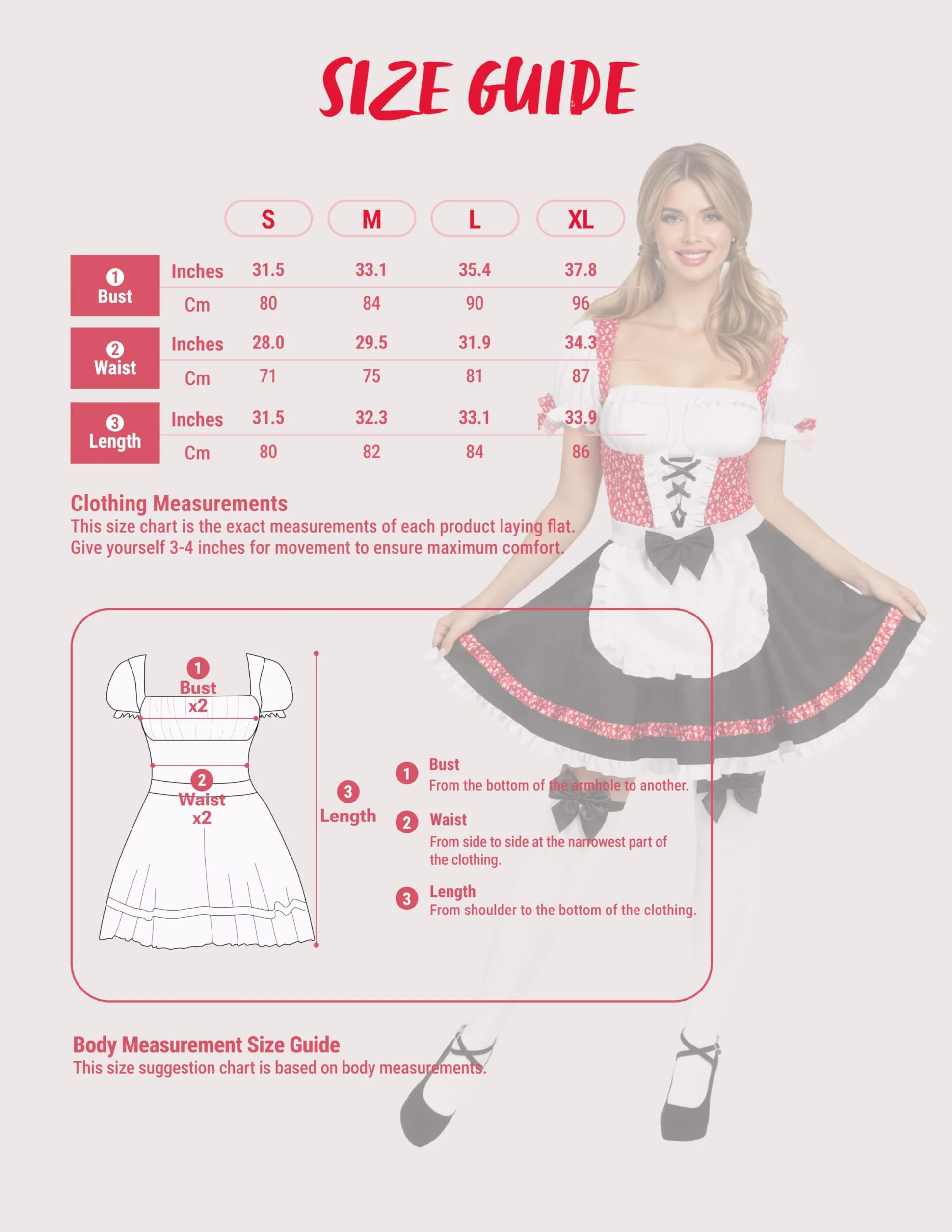 Spooktacular Creations Damski kostium na Oktoberfest, sukienka Dirndl, niemiecka piwo, stroje na Halloween, imprezę, piwo, karnawał