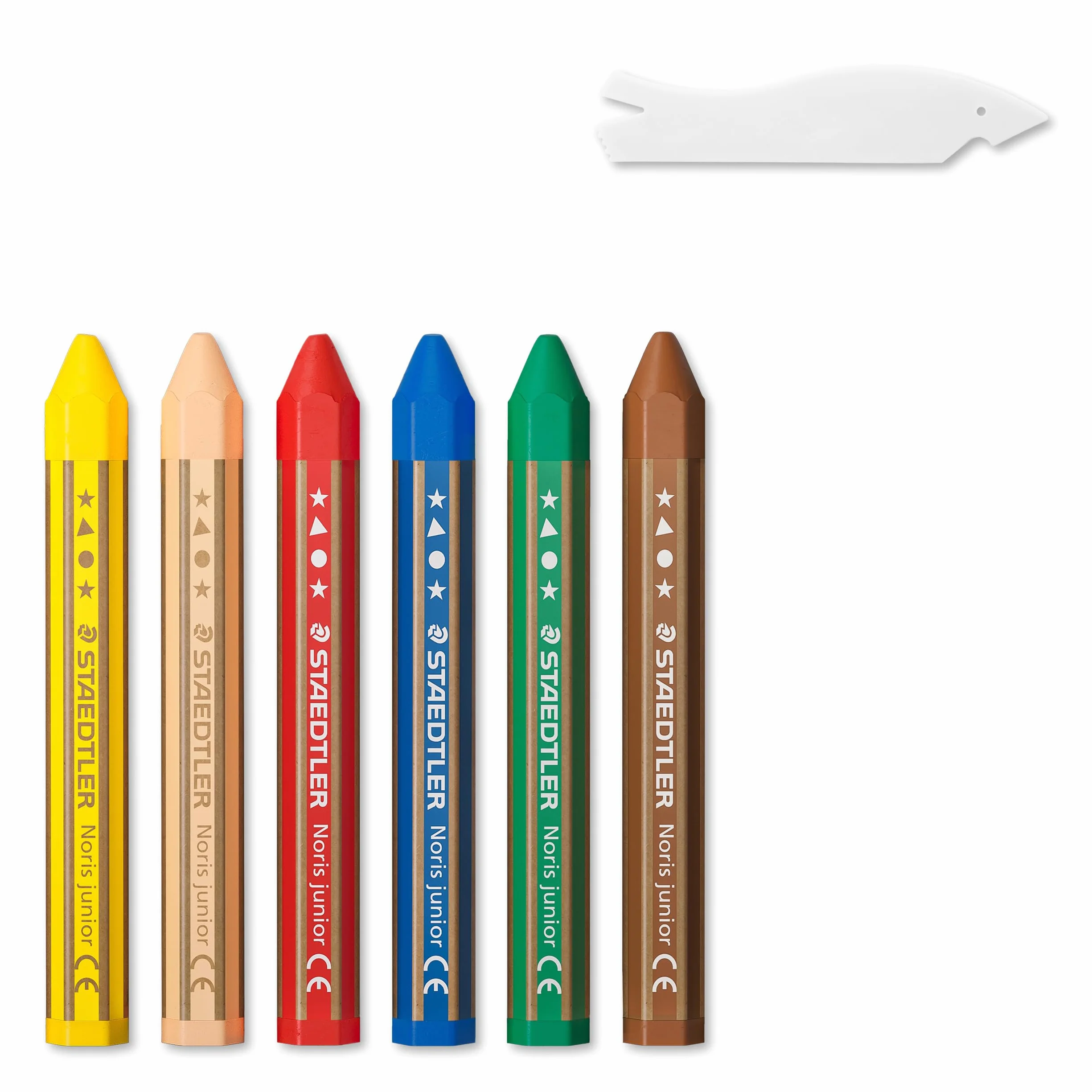 STAEDTLER 224 kredki woskowe Noris Junior dla 2 lat, różne kolory, 6 sztuk
