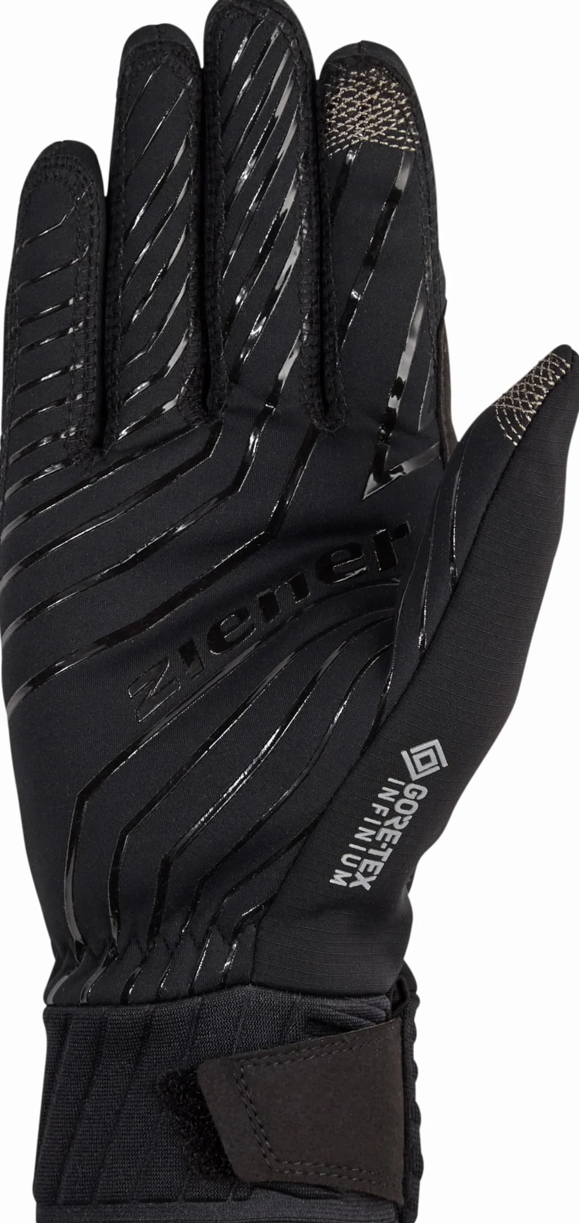 Ziener IRONIKUS męskie rękawice rekreacyjne/funkcyjne/outdoorowe | Gore-Tex Infinium, Touch, Soft-Shell, czarne, 7
