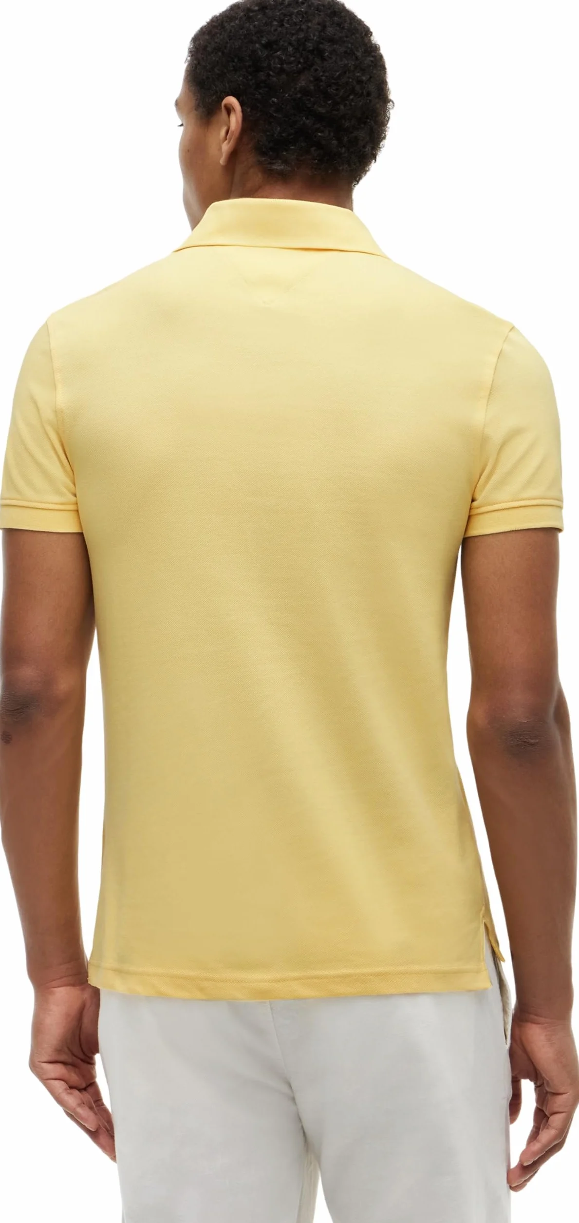 Tommy Hilfiger Męska koszulka polo z krótkim rękawem 1985 Slim Fit, Żółty (Citronella), L