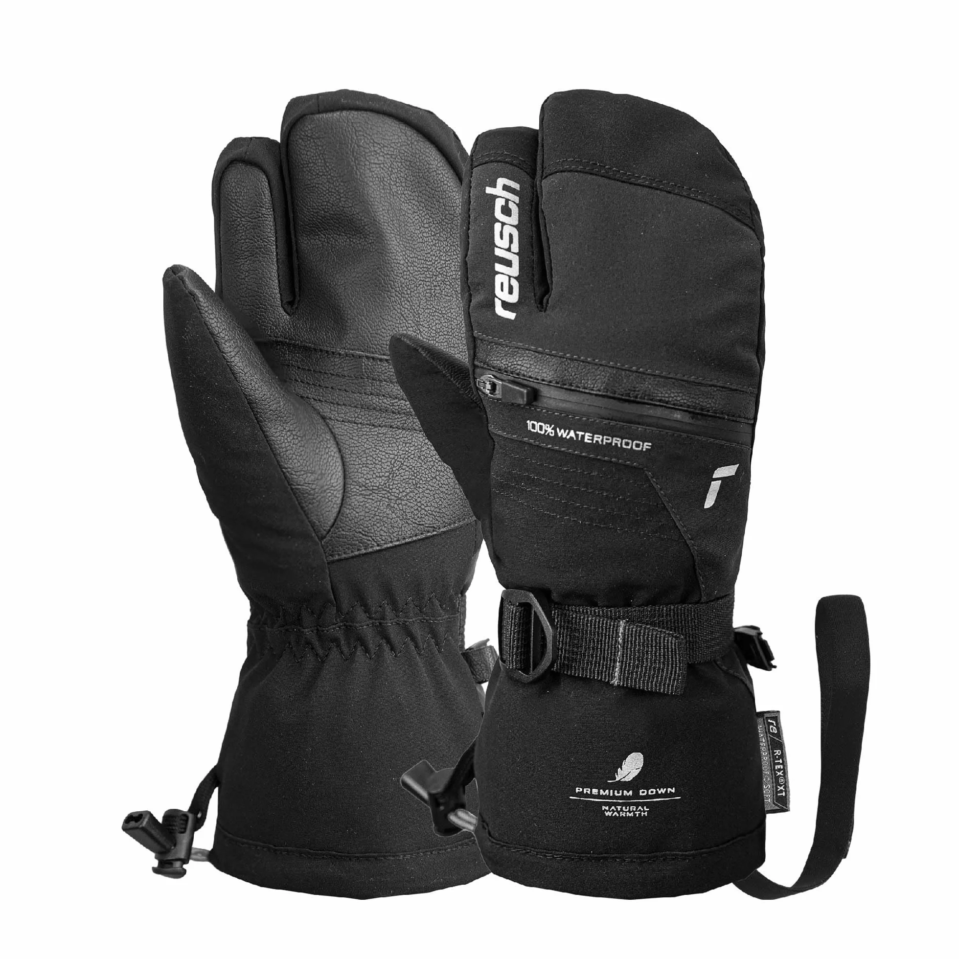 Reusch Lando R-tex Junior rękawice narciarskie dla chłopców z 3 palcami, bardzo ciepłe, wodoodporne i oddychające rękawice narciarskie