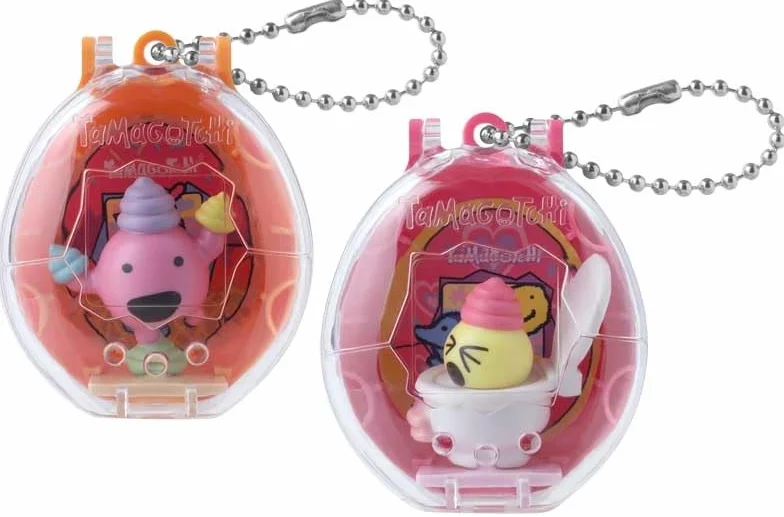 Tamagotchi Collectibles Series 1 Figurki czasowe na kupę, 1 z 6 postaci do zebrania, z gablotą i naklejką, wiek od 6 lat