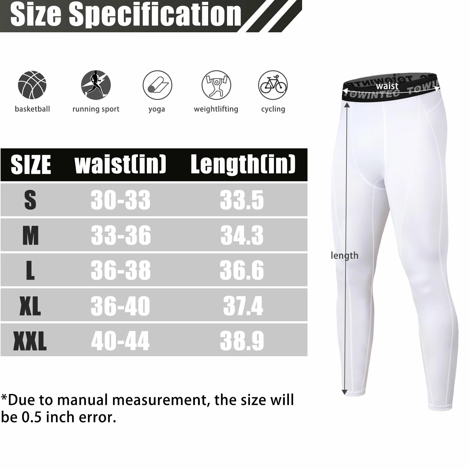 Męskie spodnie kompresyjne Szybkoschnące Baselayer długie sportowe lekkie oddychające legginsy spodnie do biegania obcisłe rozciągliwe rajstopy do koszykówki fitness jogging