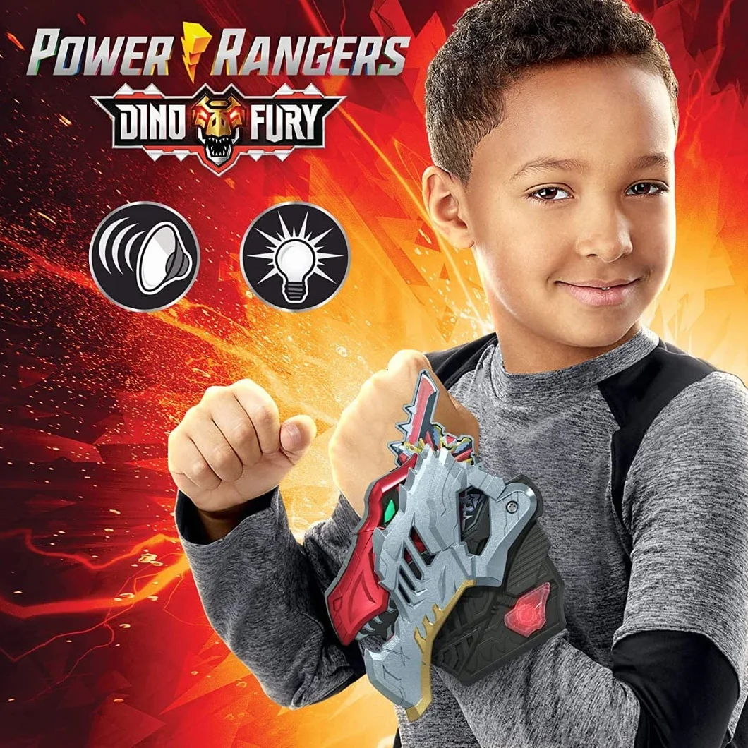 Power Rangers Dino Fury Morpher Elektroniczna zabawka ze światłami i dźwiękami zawiera Dino Fury Key inspirowany programem telewizyjnym