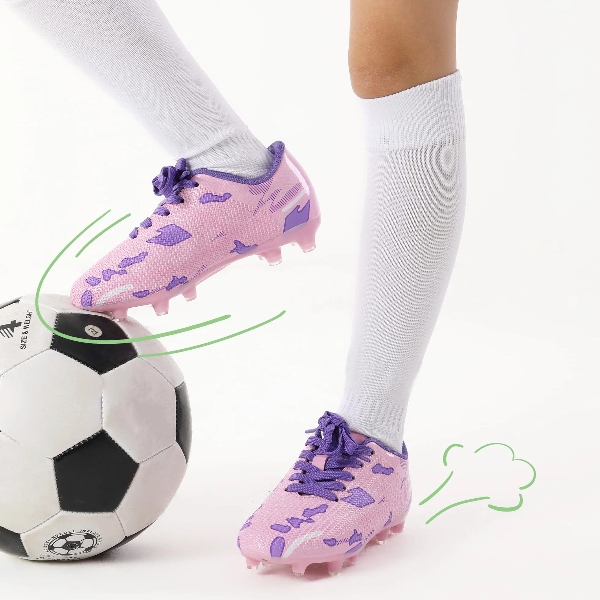 DREAM PAIRS Chłopcy dziewczęta korki piłkarskie dziecięce buty piłkarskie dla małych/dużych dzieci