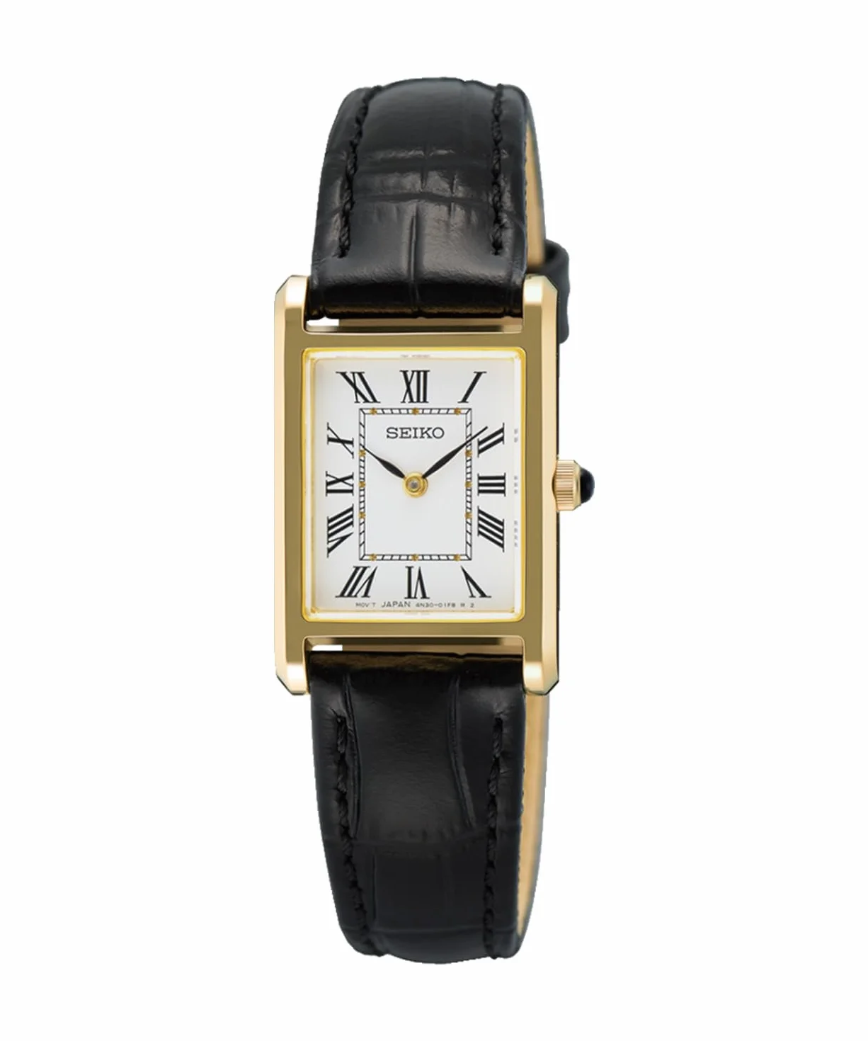 Seiko Damski analogowy zegarek ze skórzanym paskiem SWR108P1