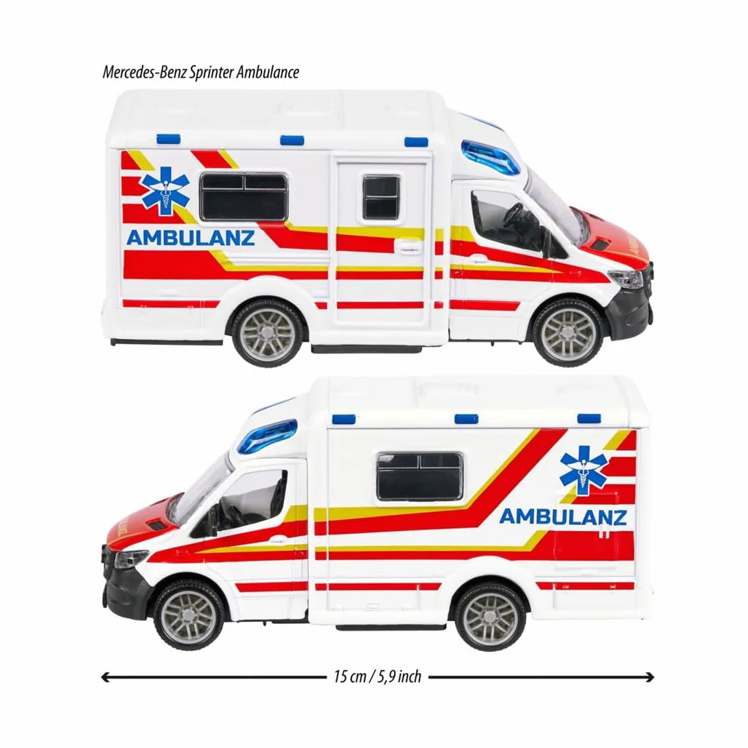 Majorette 213712001 Grand Series City Mercedes-Benz Sprinter Ambulance Die-Cast, jeden rozmiar