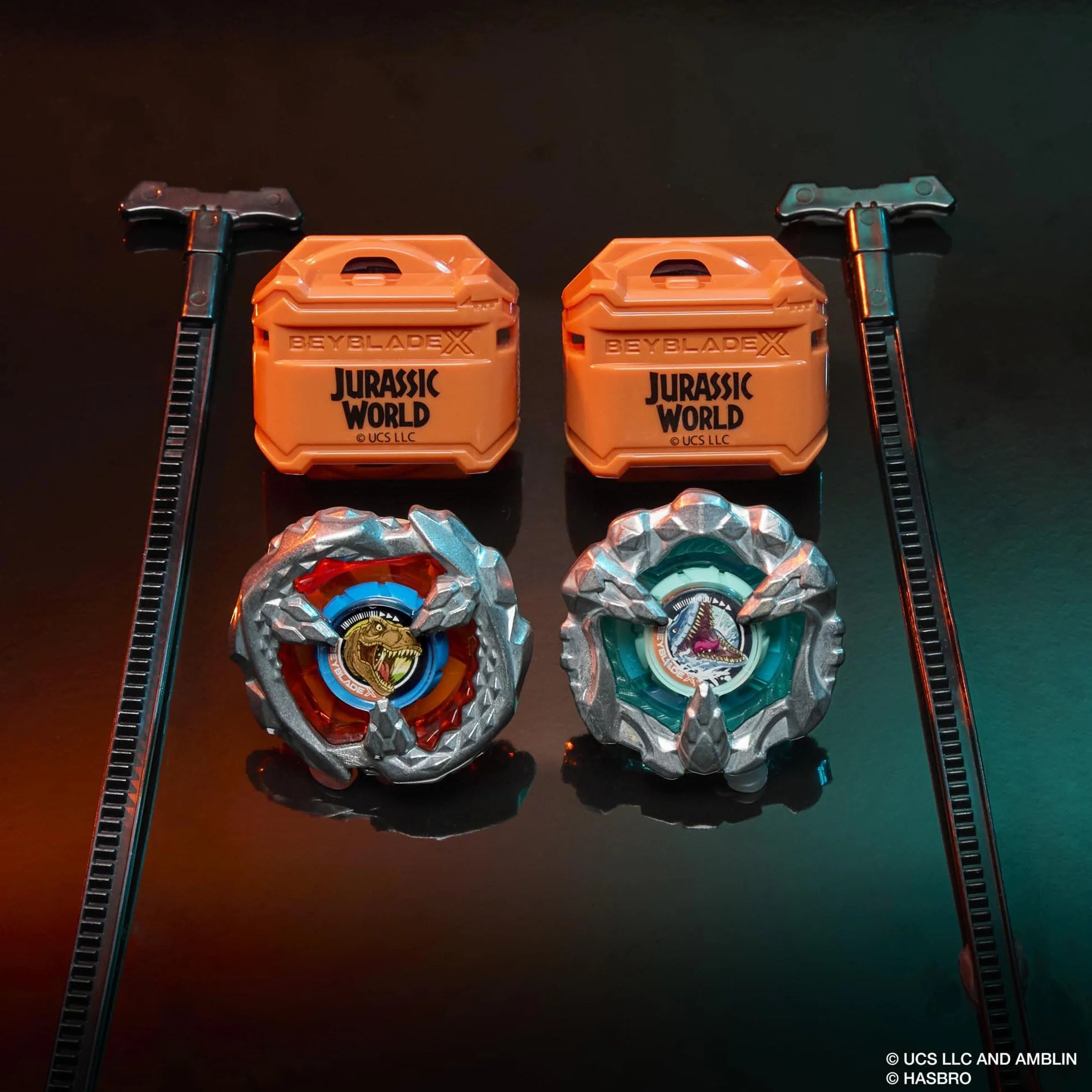 Wielopak Beyblade X/Jurassic World Collab T. Rex kontra Mosasaurus