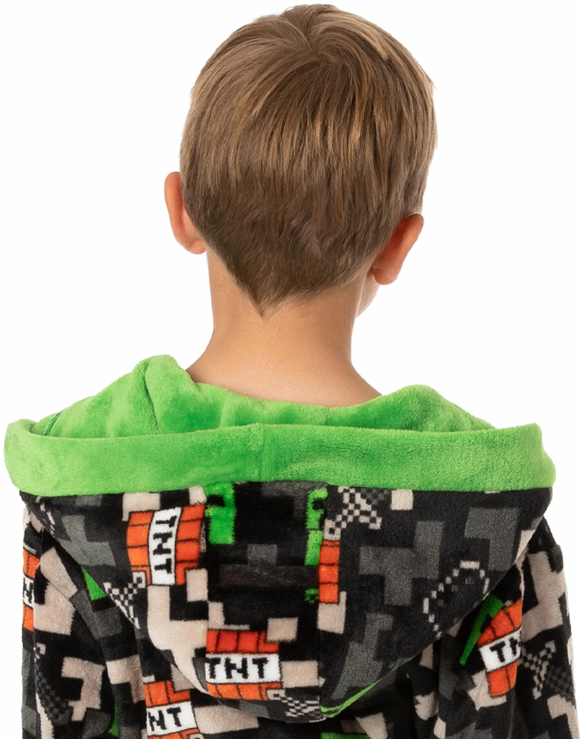 Minecraft Sukienka dla dzieci, dziewczynek, chłopców, Creeper TNT Game PJS, szlafrok kąpielowy