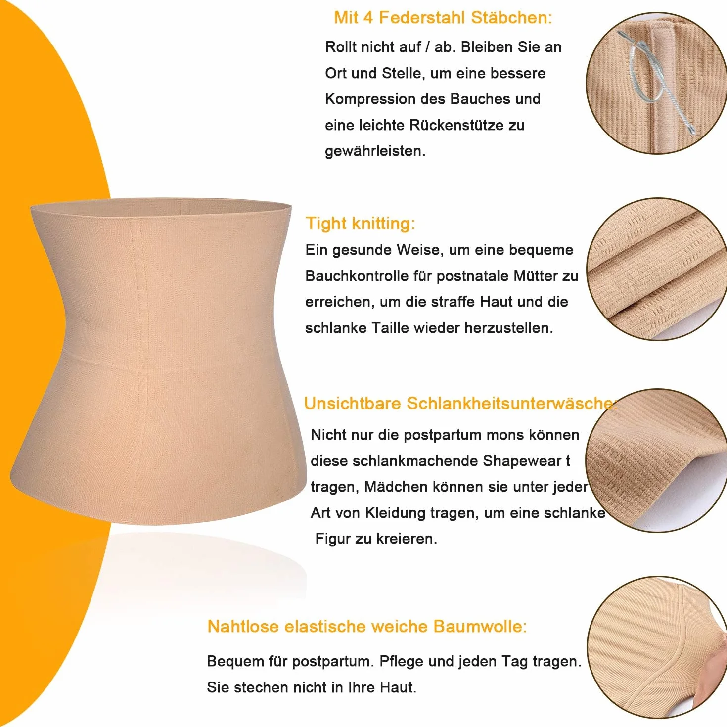 Gorset 2 w 1, wsparcie poporodowe, damski gorset wyszczuplający brzuch, gorset pod biustem, elastyczny odbudowujący brzuch, talię, gorset modelujący talię