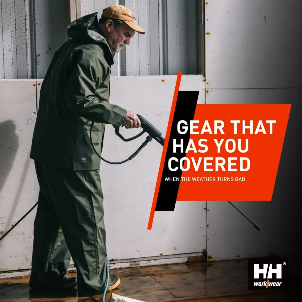 Helly Hansen Workwear Helly Hansen PVC kurtka przeciwdeszczowa Mandal Jacket 70129 100% wodoszczelna 480 XL, 34-070129-480-XL, zielona