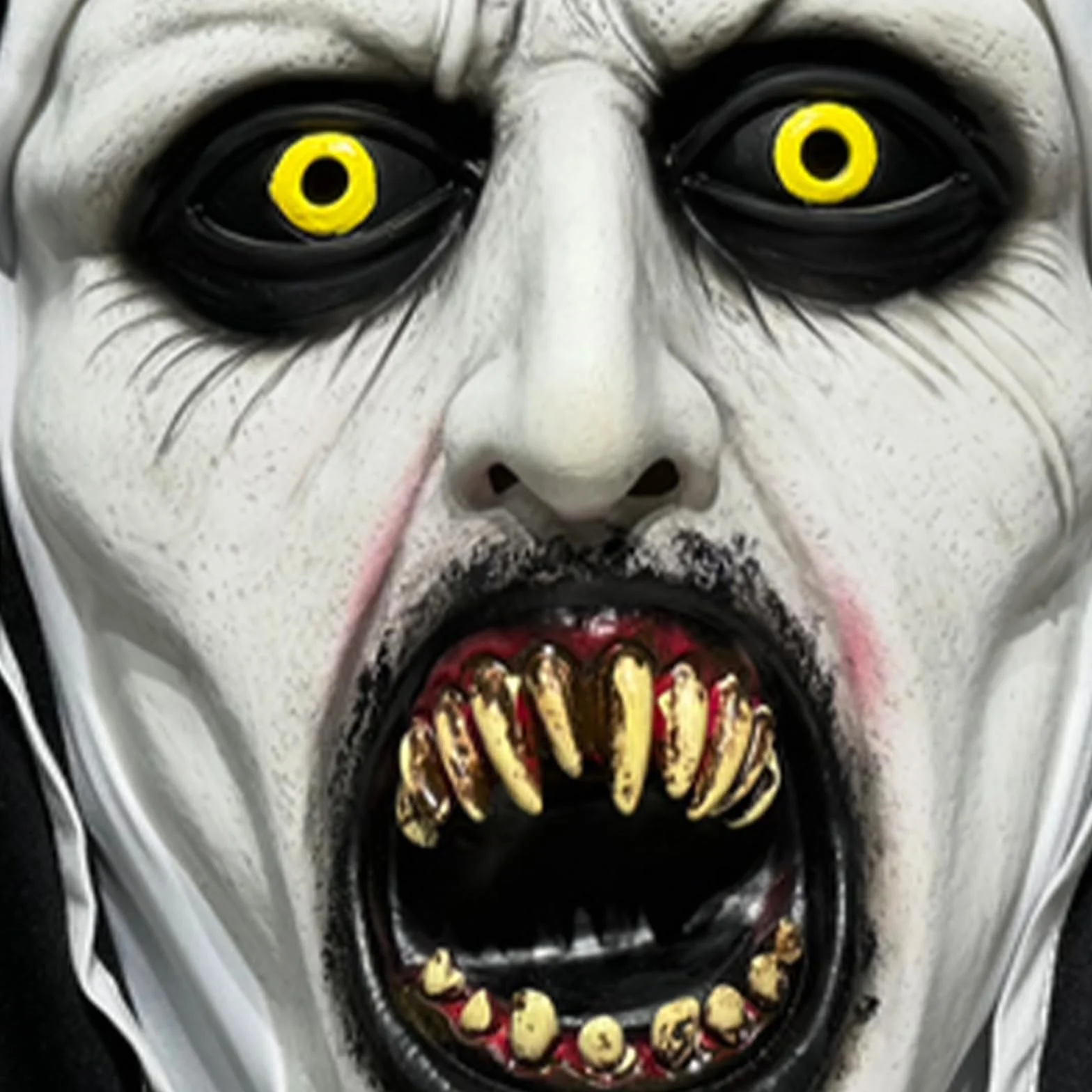 Kostium na Halloween, maska na Halloween, przerażająca zakonnica, maska na całą głowę, wykonana z lateksu, idealna na Halloween, imprezy z horroru i imprezy kostiumowe, uniseks