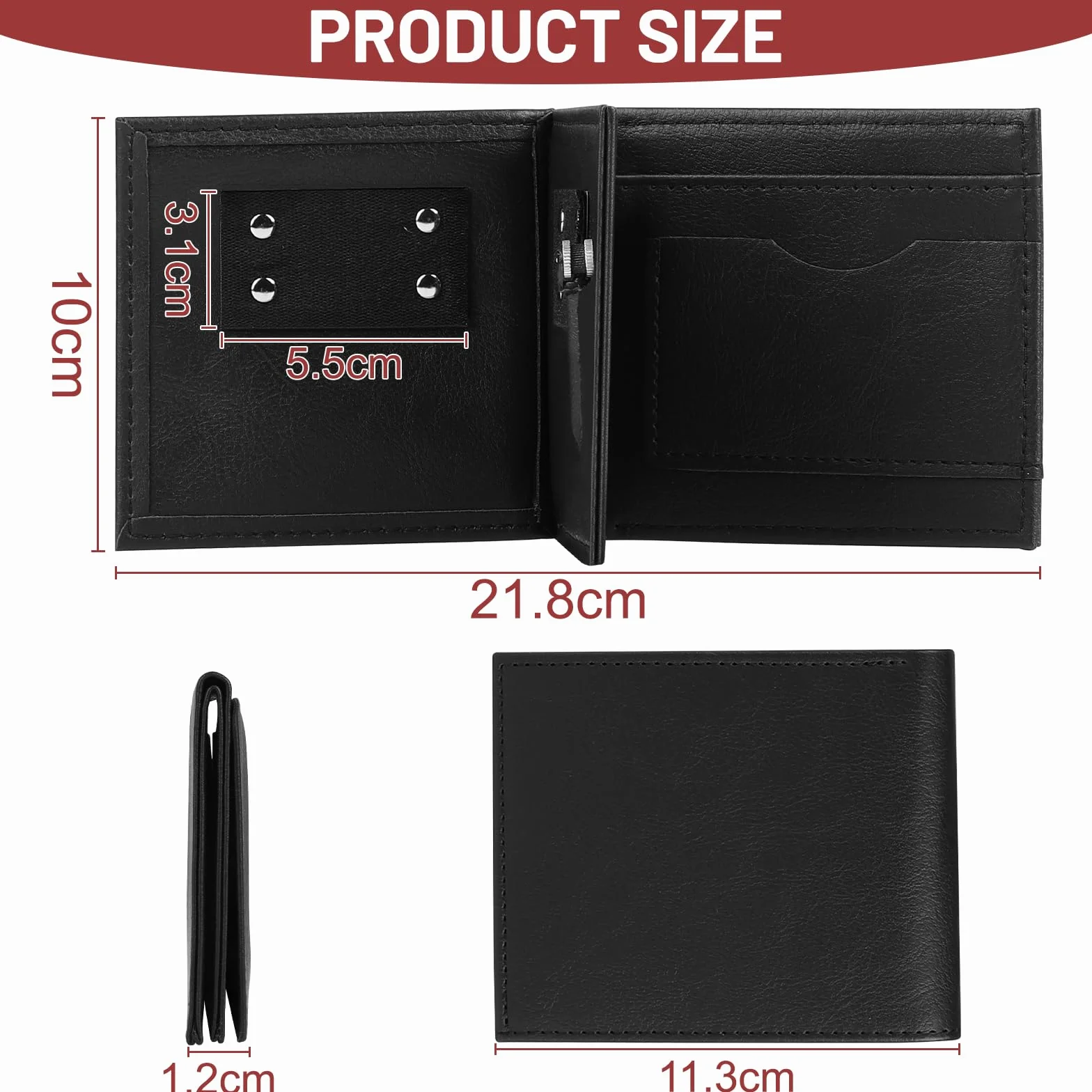 lalago Klein Magic Flame Wallet, Magic Flaming Fire Wallet Tricks Prop, Magic Fire Wallet z płomieniem Magician Stage Street, Niewyobrażalny magiczny portfel płomienia