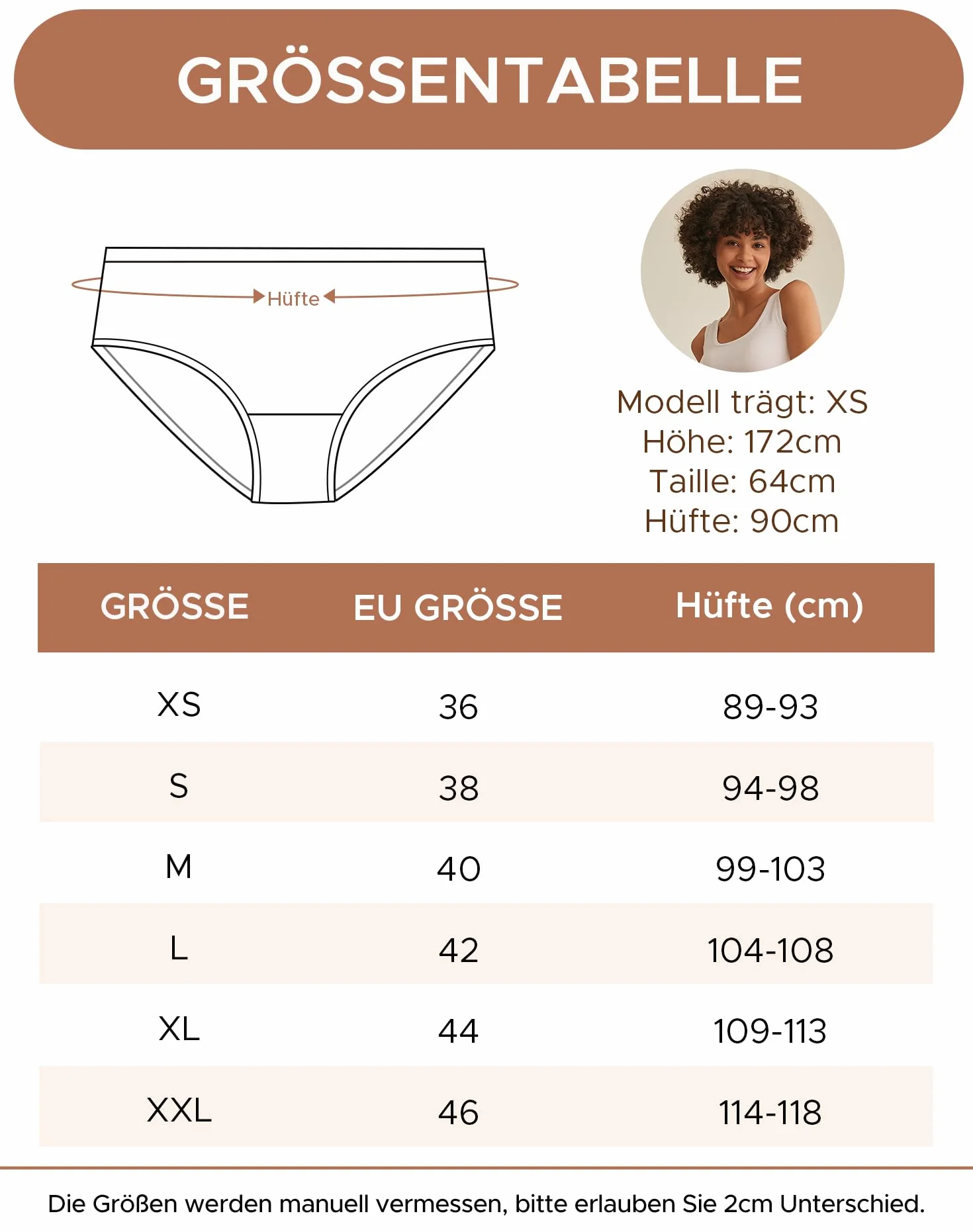INNERSY Majtki damskie, bawełniane, miękkie majtki, średnia talia, bielizna hipsterska, 4 sztuki