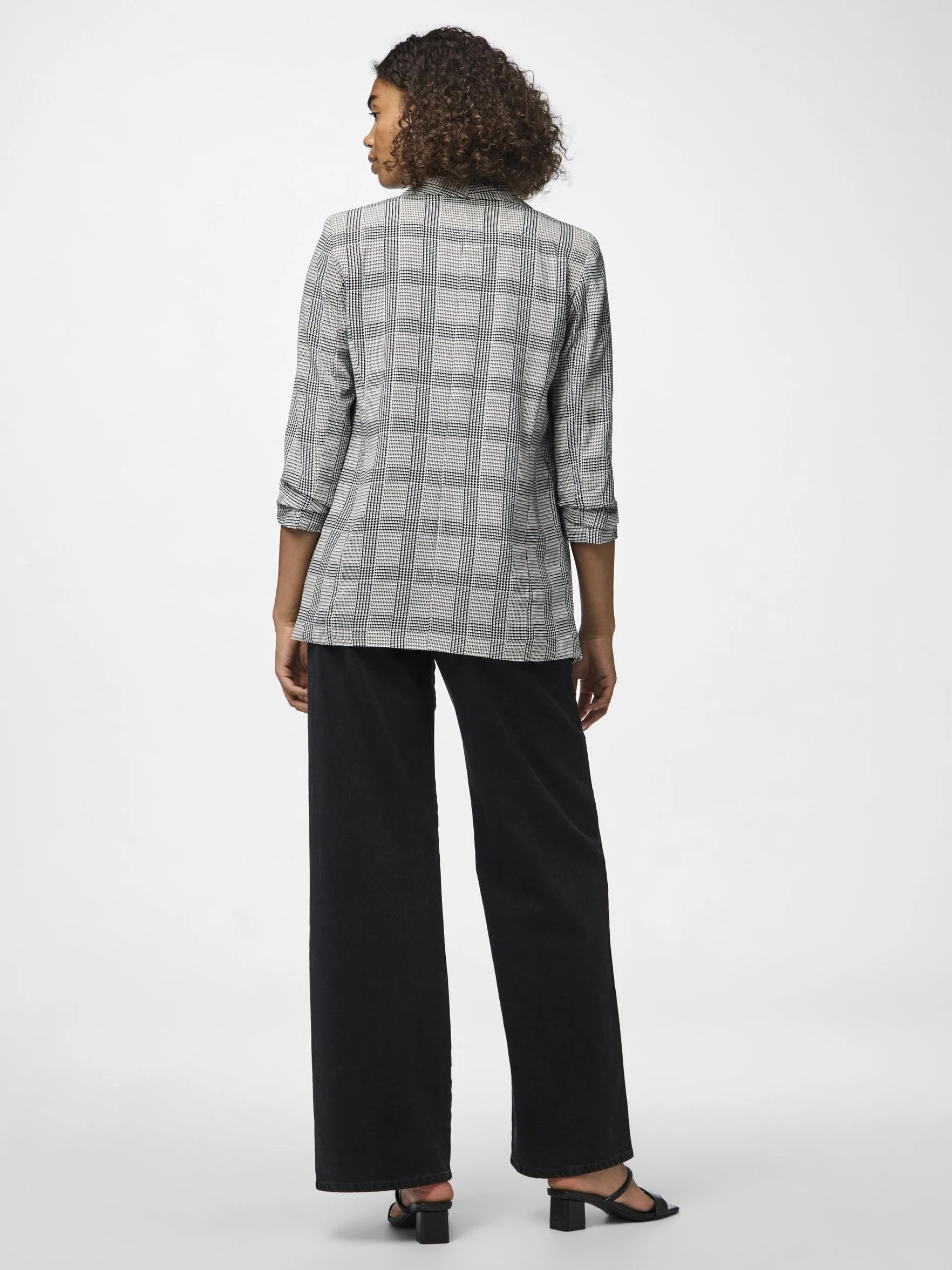 PIECES Blazer damski PCBOSELLA, Czarny/Aop: check, M