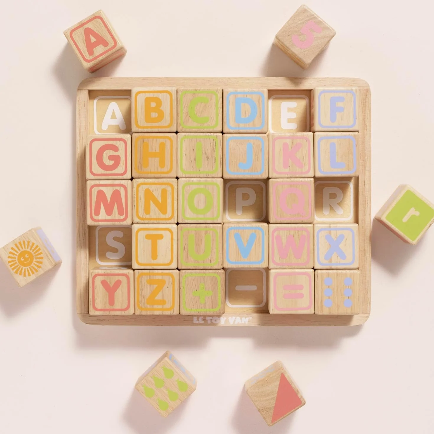 Le Toy Van - Petilou Wooden Educational ABC Wooden Blocks Toy For Toddlers And Babies, Suitable For A Boy Or Girl 1 Year Old +