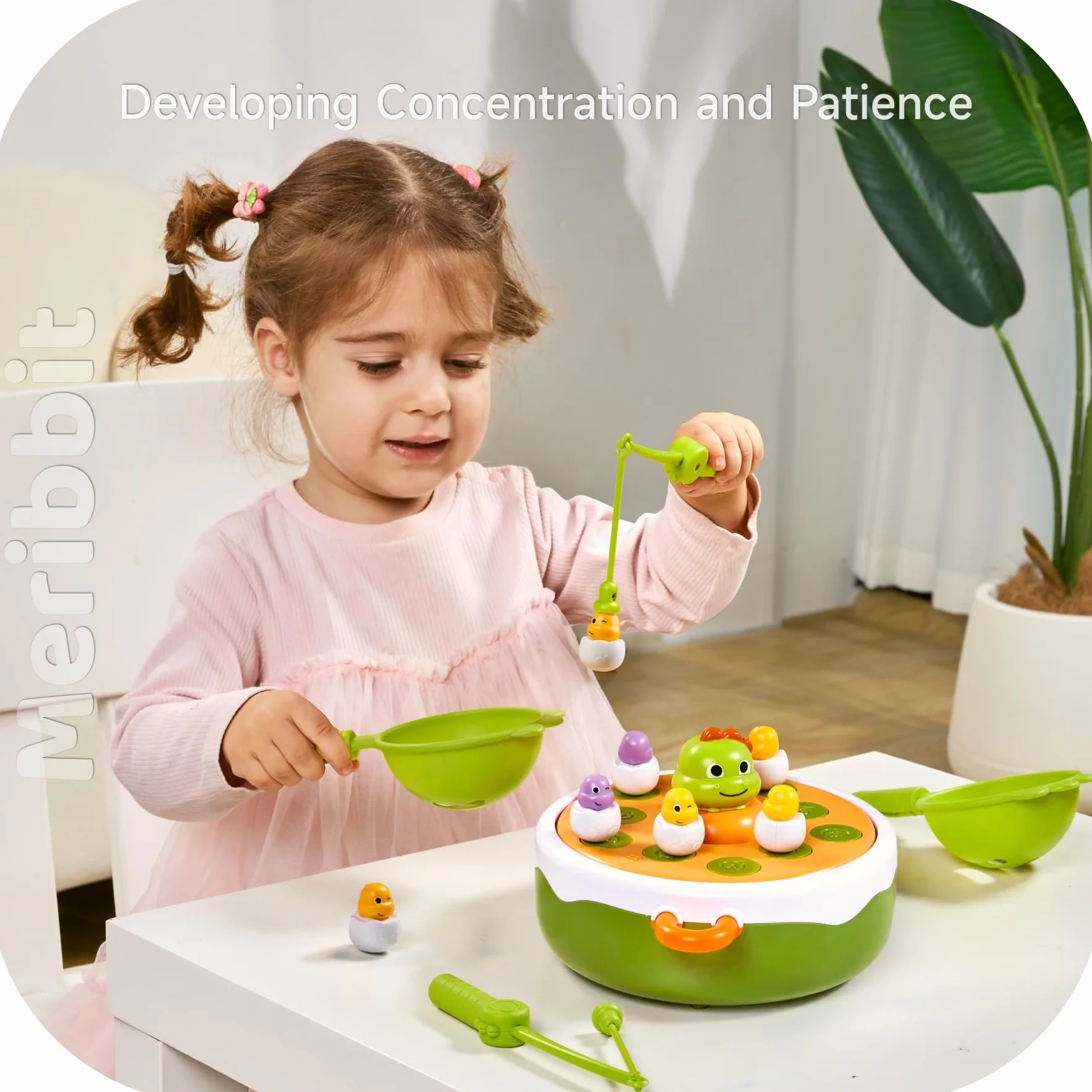 Gra Wędkarska, 4 w 1 Magnetyczna Gra Wędkarska dla Dzieci, Podskakujące i Muzyczne Design, Zabawki Edukacyjne Montessori dla Dzieci w Wieku 2-3 lat, Idealny Prezent