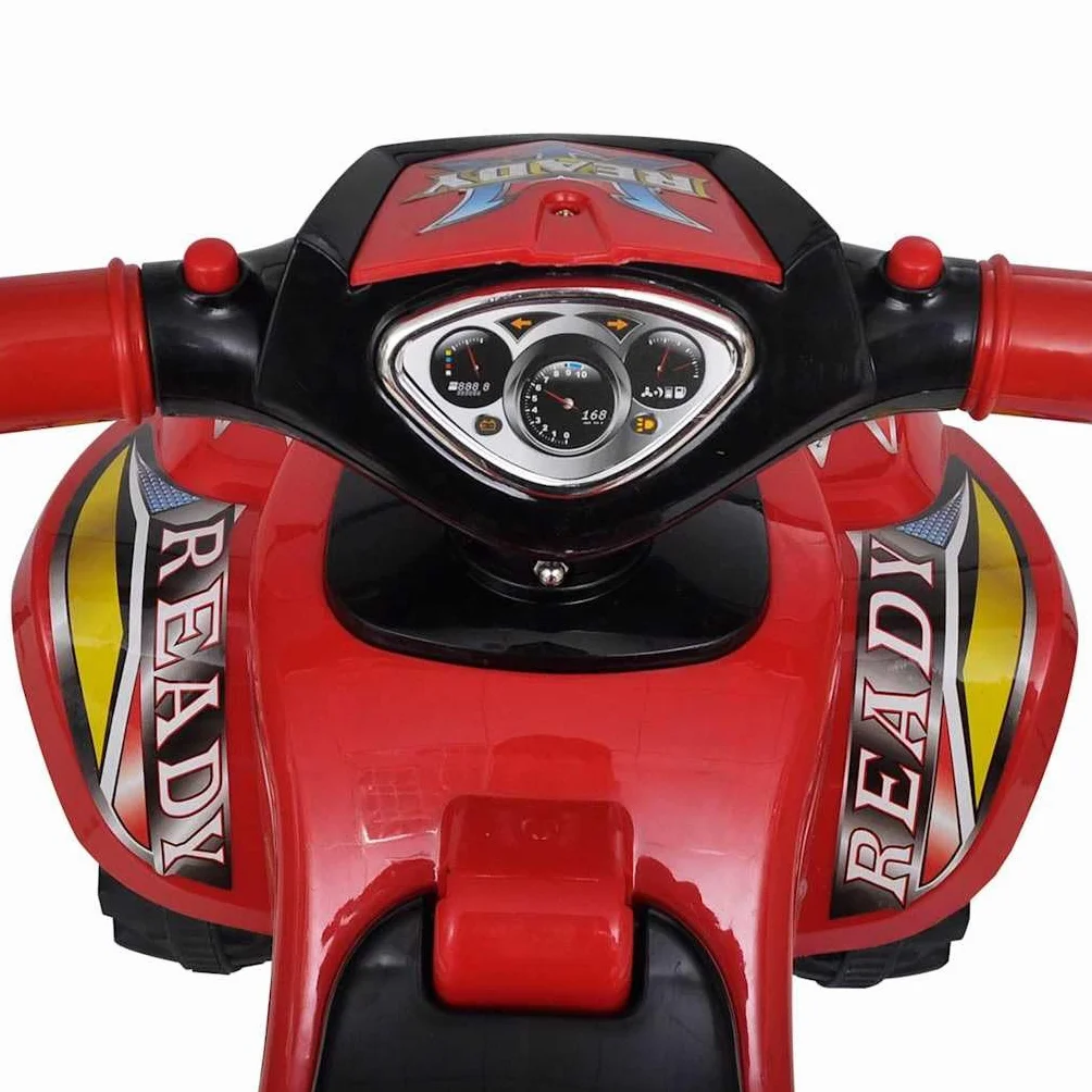 Czerwony quad jeździk dla dzieci, ze światłem i dźwiękiem