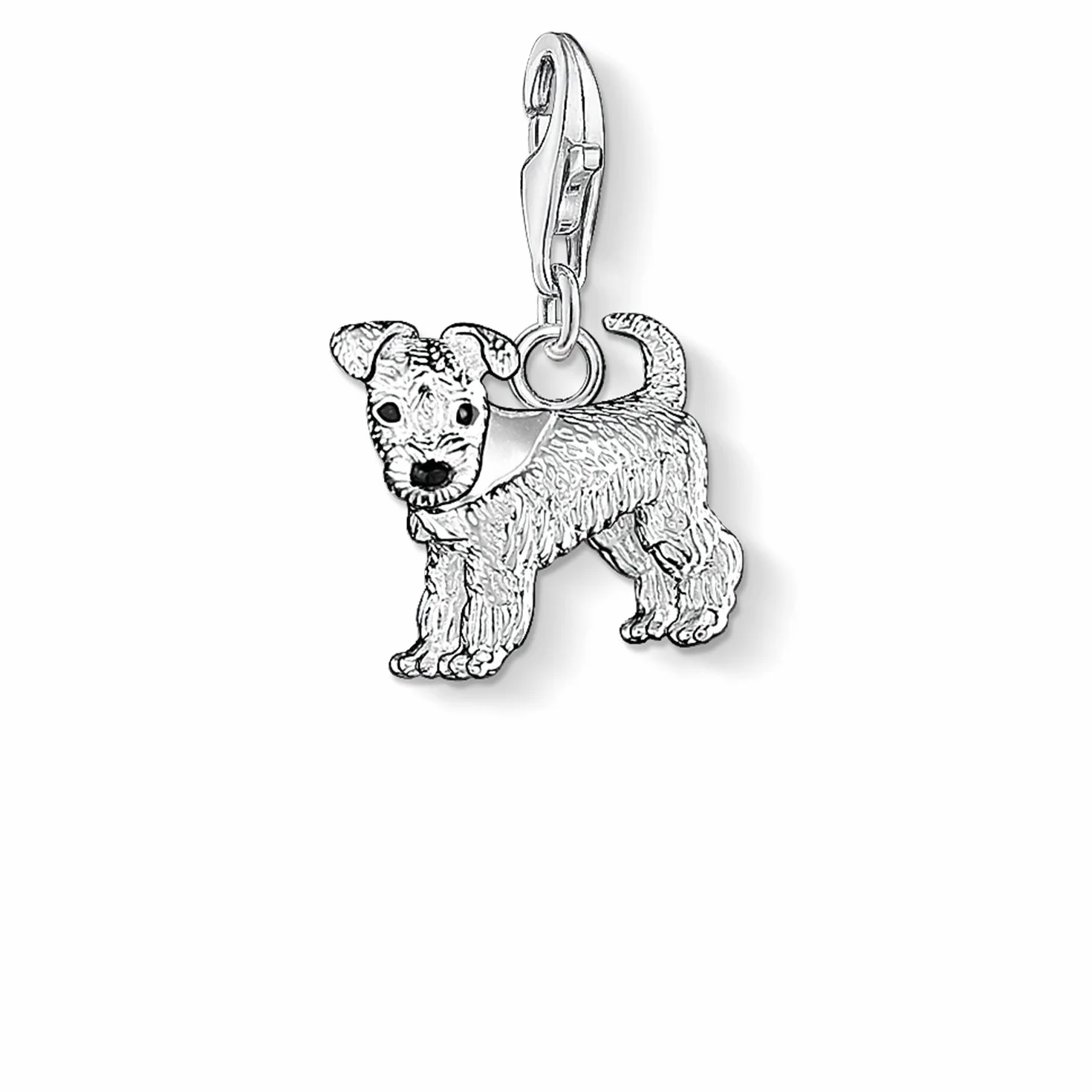 Thomas Sabo Damen-Charm Club-Anhänger Hund 925er Sterlingsilber schwarz emailliert 0841-007-12