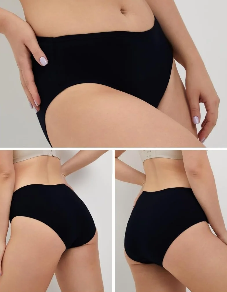 ALYA UNDERWEAR Bielizna damska Premium, Nadaje się do użytku codziennego, Bawełna organiczna, Oddychające majtki damskie, Wygodne, Majtki 5-częściowe
