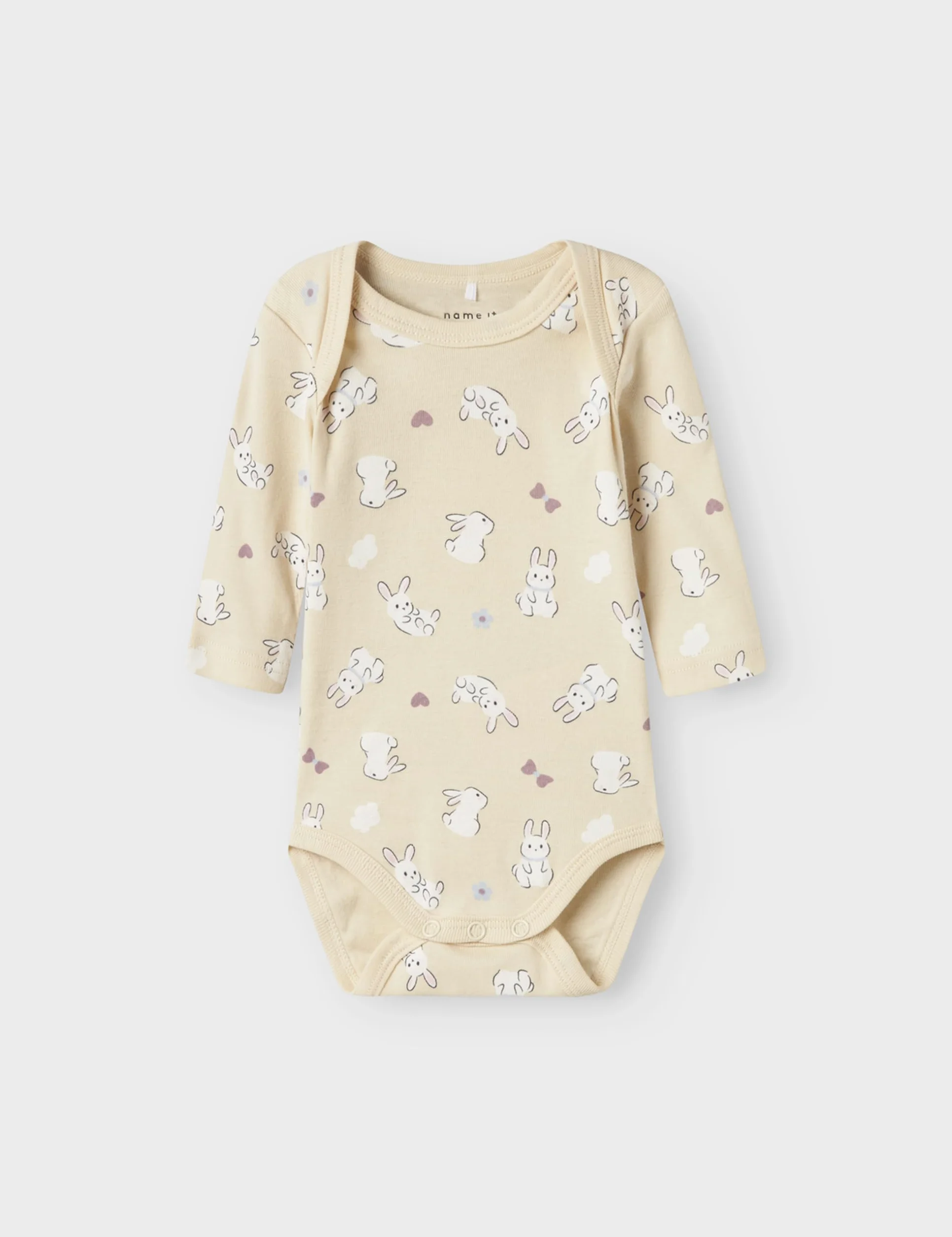 Name it baby Damskie body Nbfbody 3P Ls Summr Rabbit Noos, Summer Sand, Numeric_56 (3 sztuki), Summer Sand, numeric_56