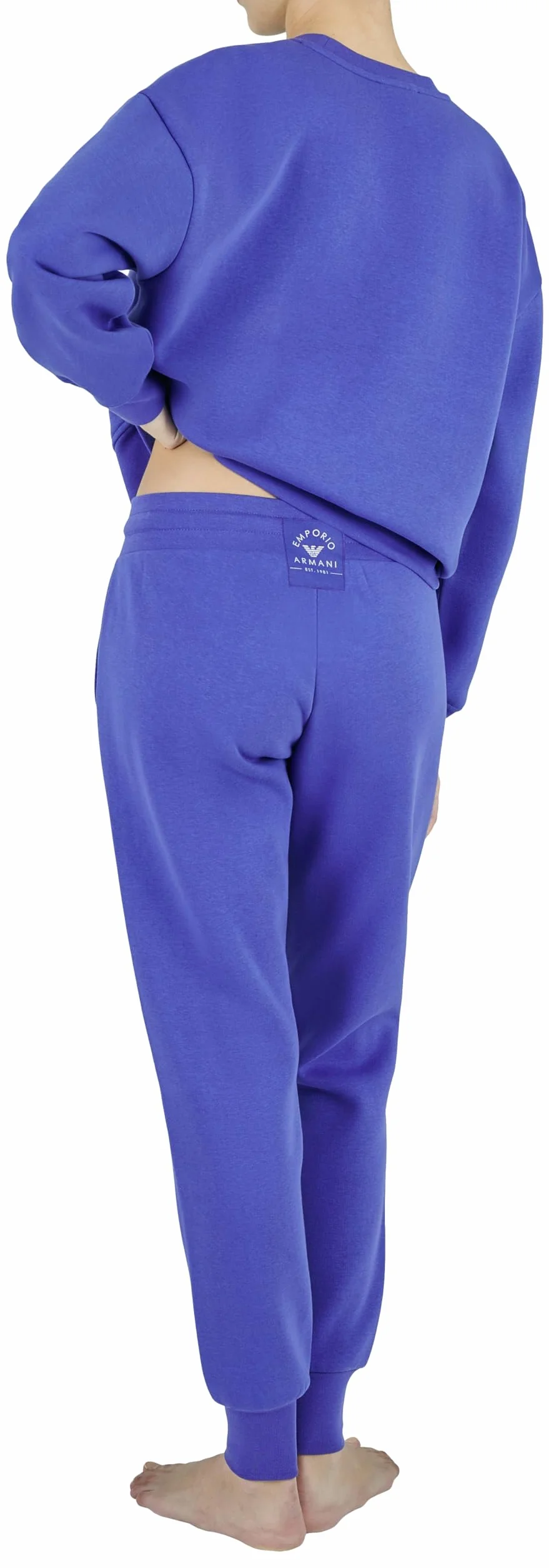 Emporio Armani Iconic Terry Loungewear Tracksuit, Fioletowy niebieski, XS