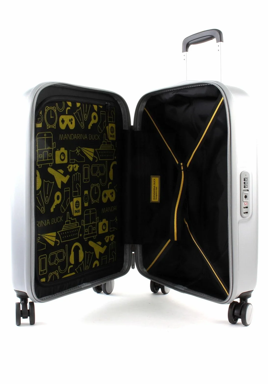 Mandarina Duck Walizka, Srebrny, 40x55x20 cm