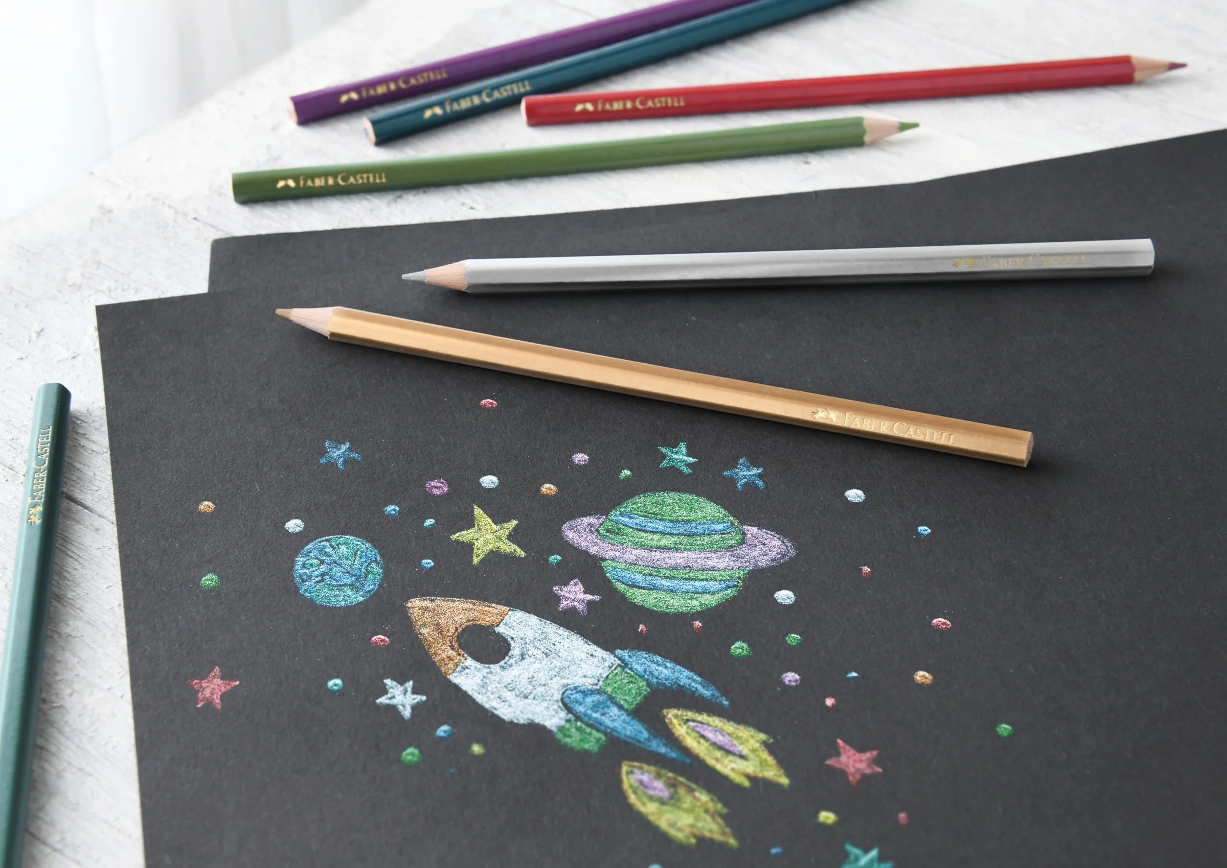 FABER-CASTELL 205068 - Zestaw oBówków metalicznych i pastelowych, 20 sztuk, nieBamliwe, dla dzieci i dorosBych