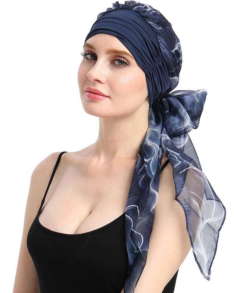 FocusCare chemo turban nakrycie głowy dla kobiet po chemioterapii chorych na raka, Flying Leather, jeden rozmiar